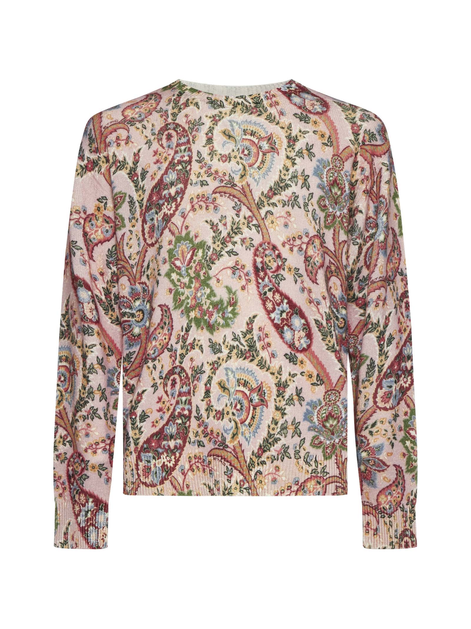 Shop Etro Sweater In Var. Multicolor F.do Rosa