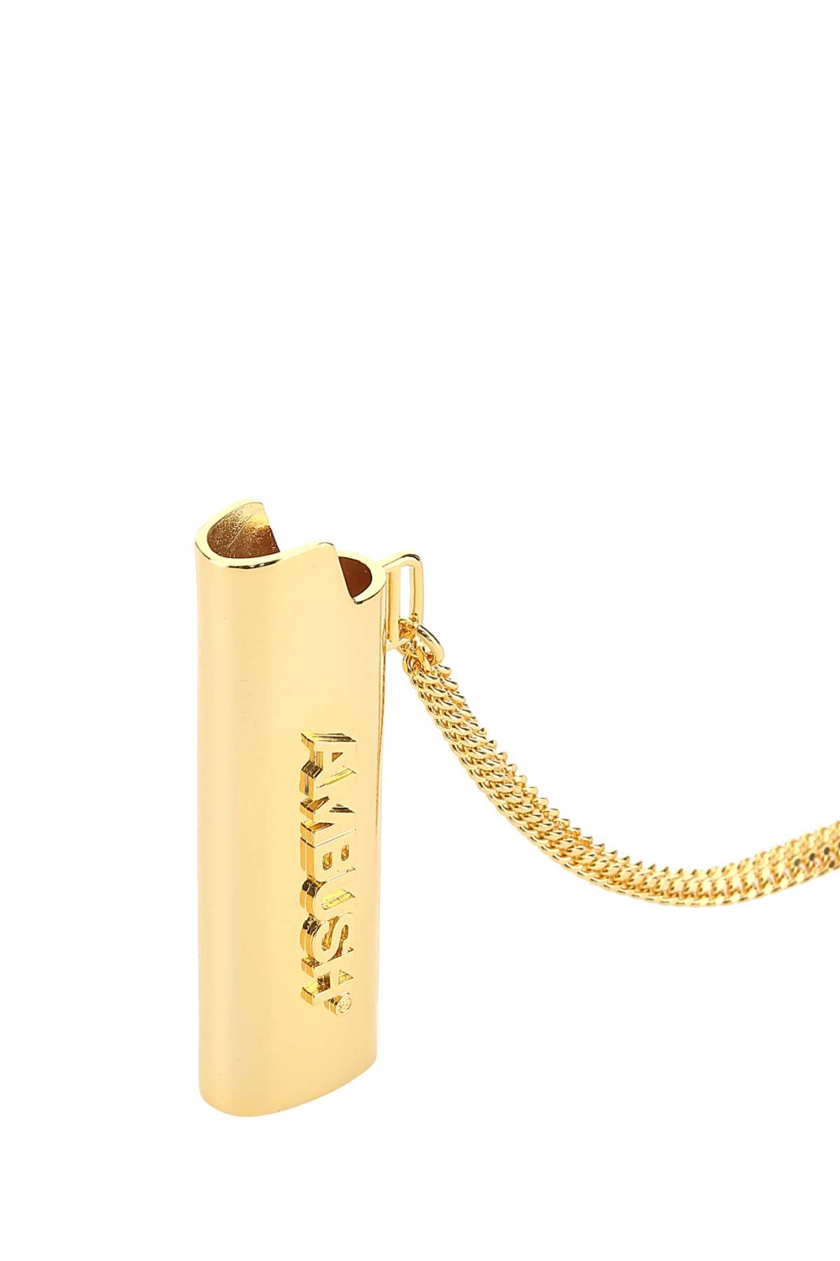 Shop Ambush Gold Metal Lighter Case Necklace In 7600