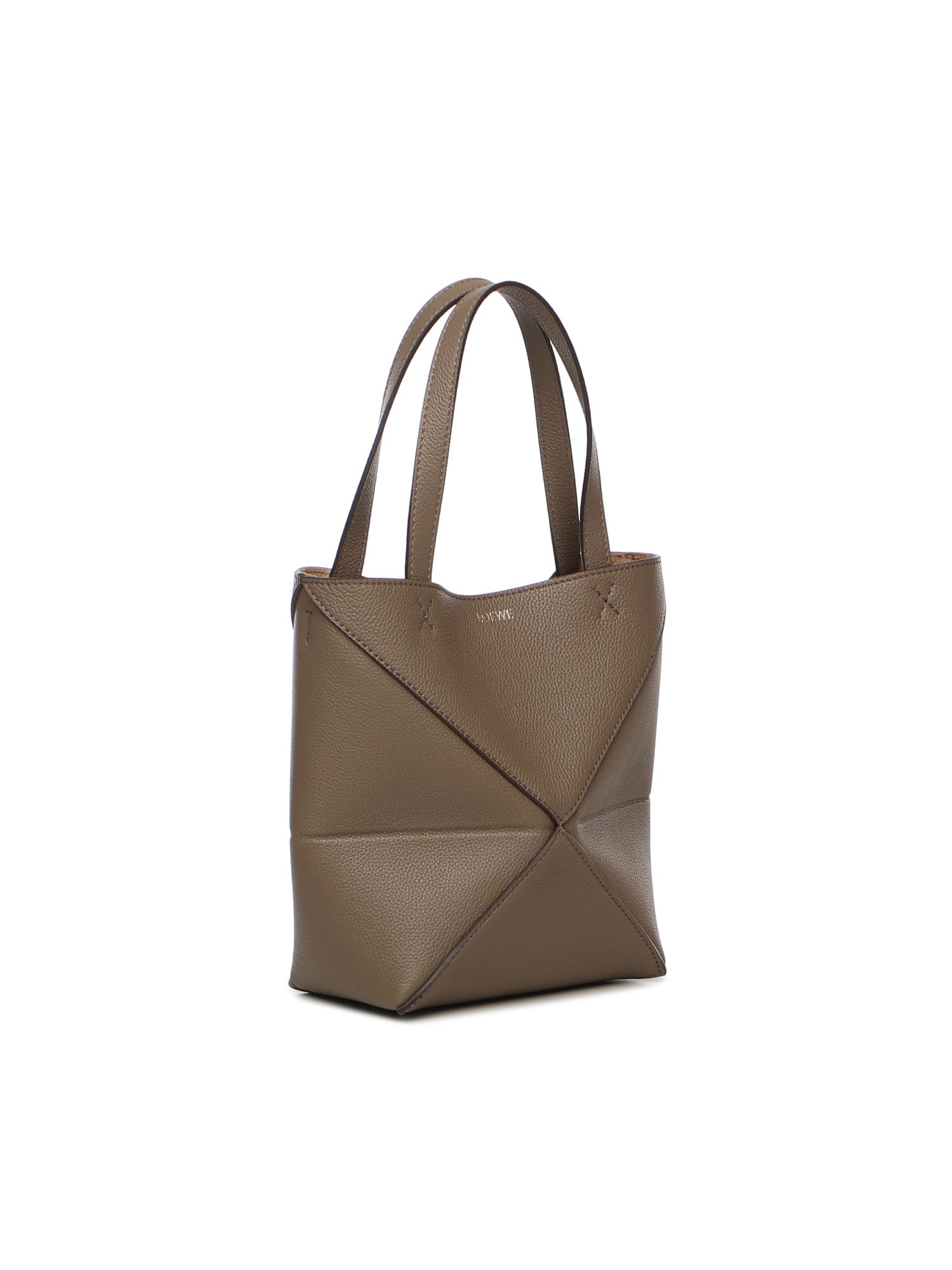 Loewe Puzzle Fold Mini Tote Bag In Sand
