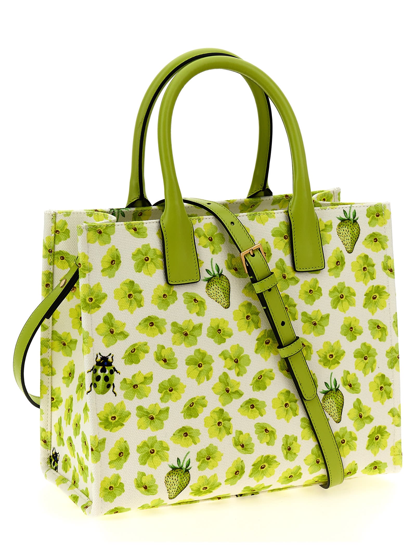 Versace La Medusa Shopping Bag In Green