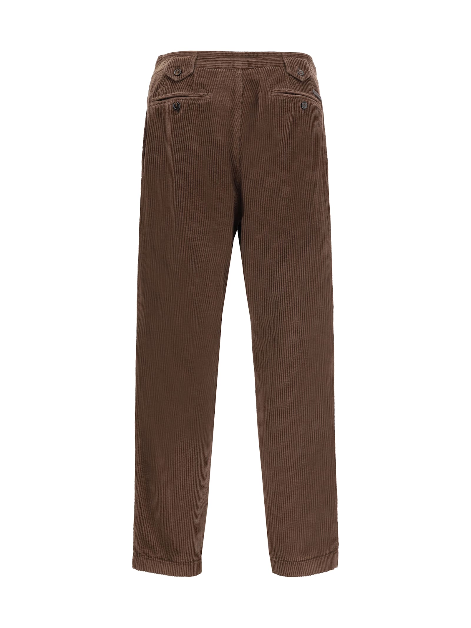 Dolce & Gabbana Men Corduroy Pants In Brown