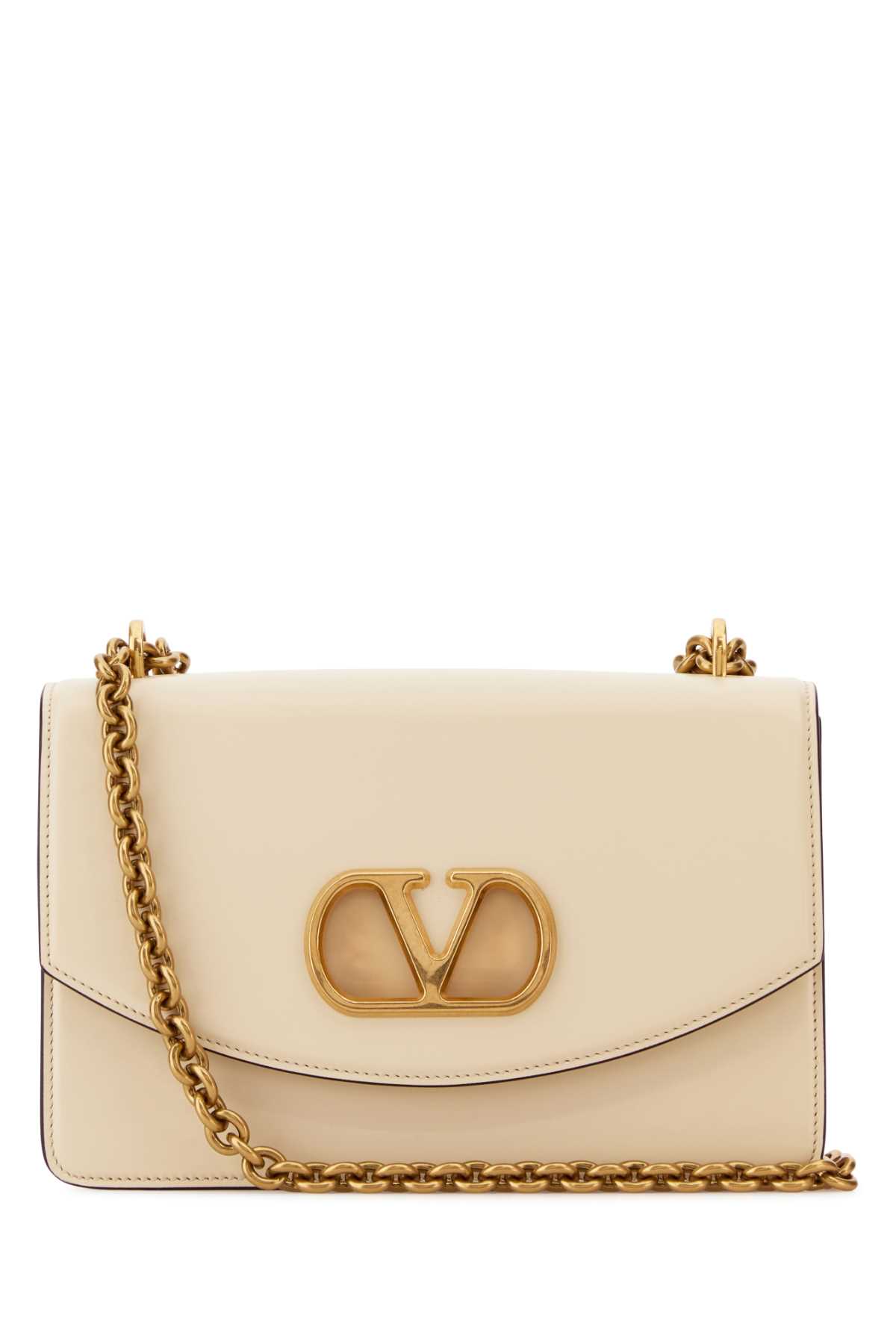 Ivory Leather Vain Shoulder Bag