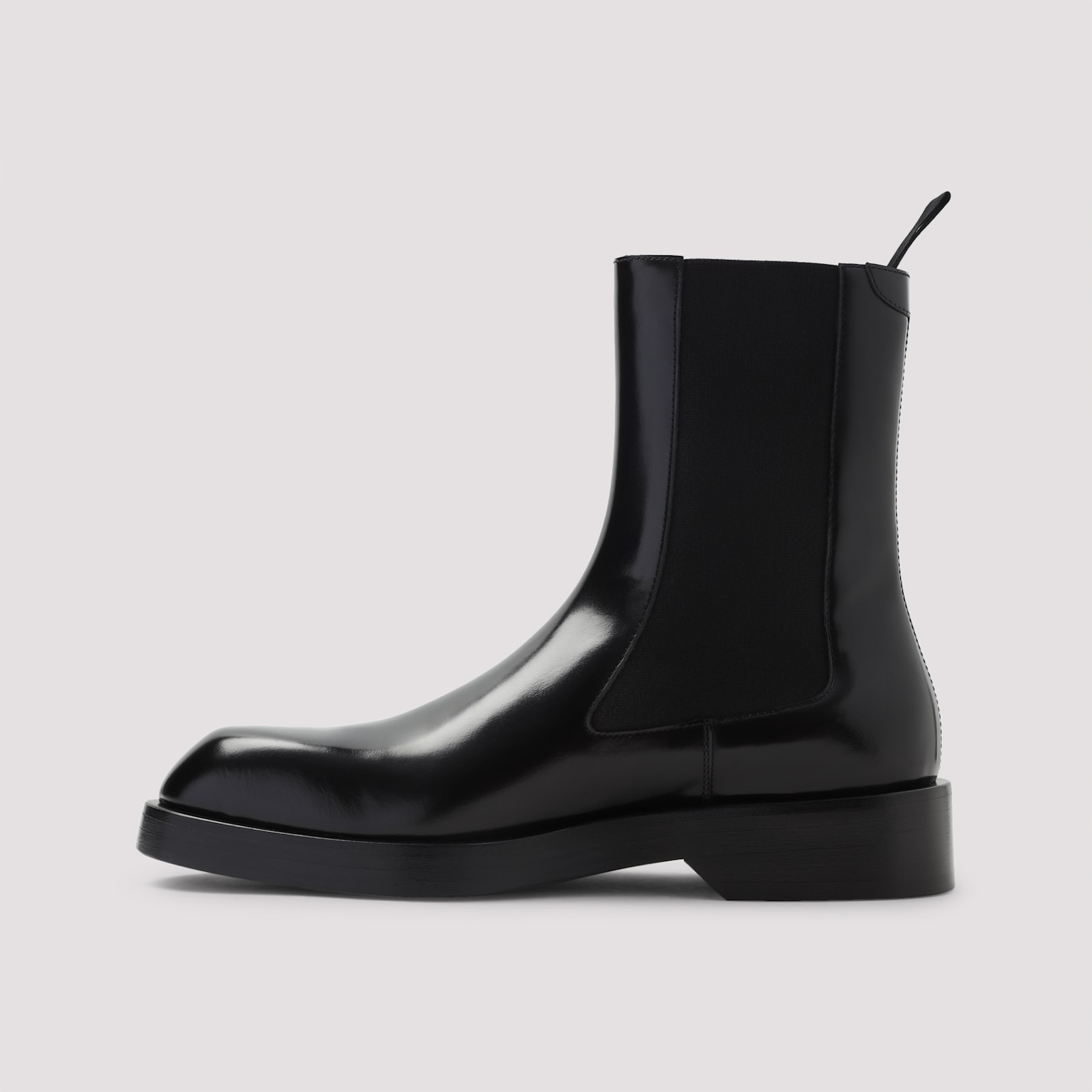 Jil Sander Black Leather Boots In Black
