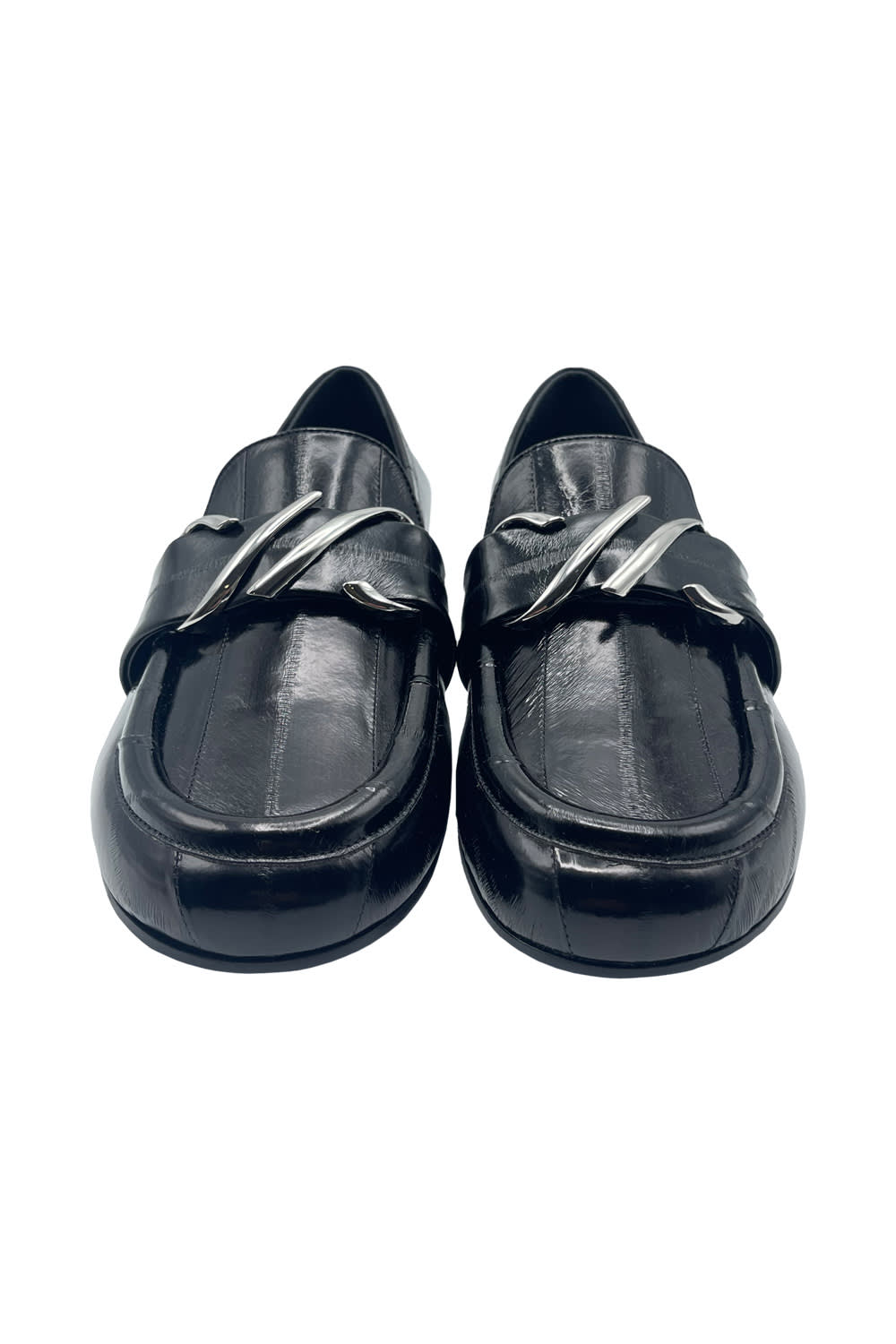 Shop Proenza Schouler Monogram Loafers In Black