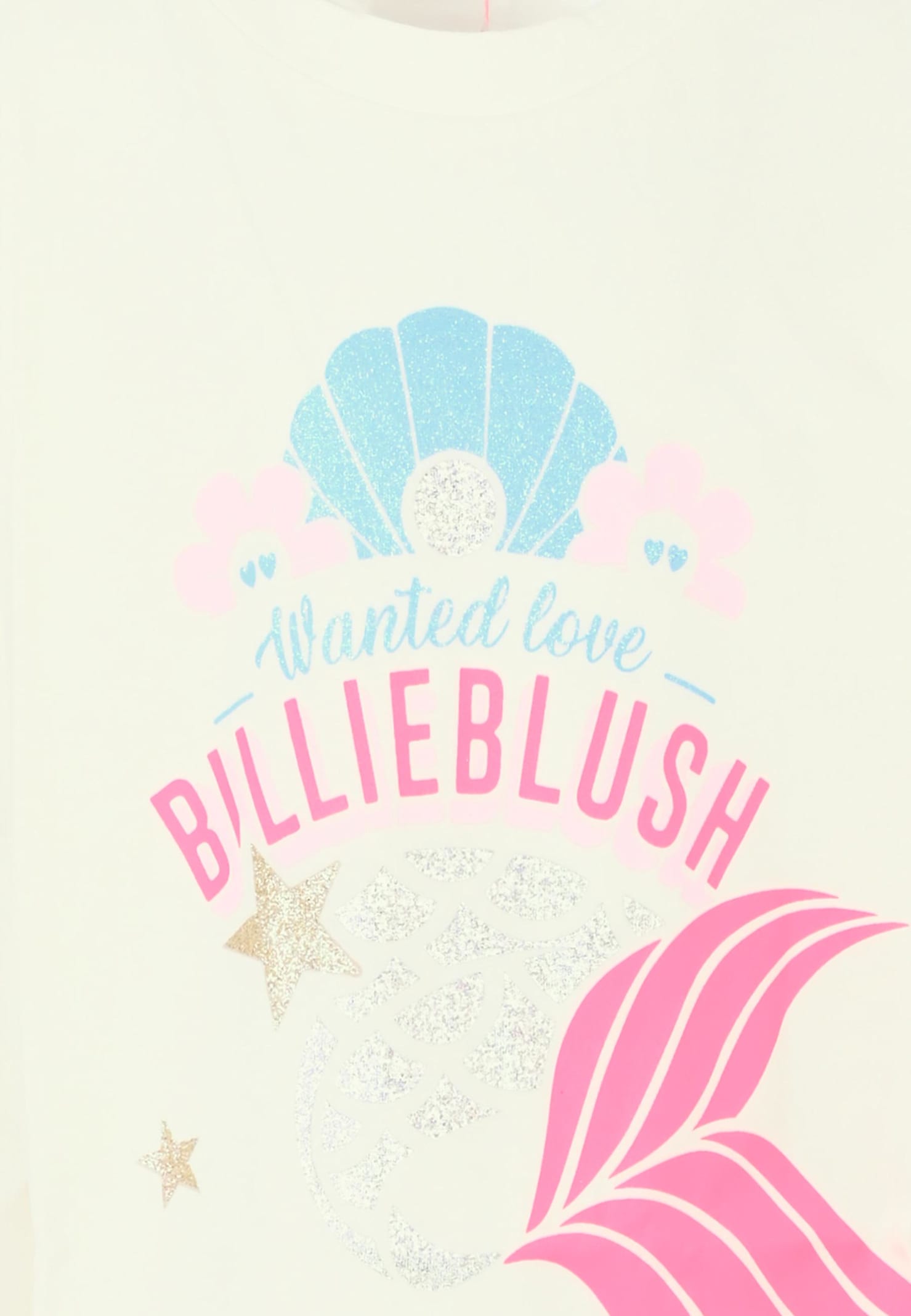 Billieblush Pink T-shirt For Girl With Logo In White