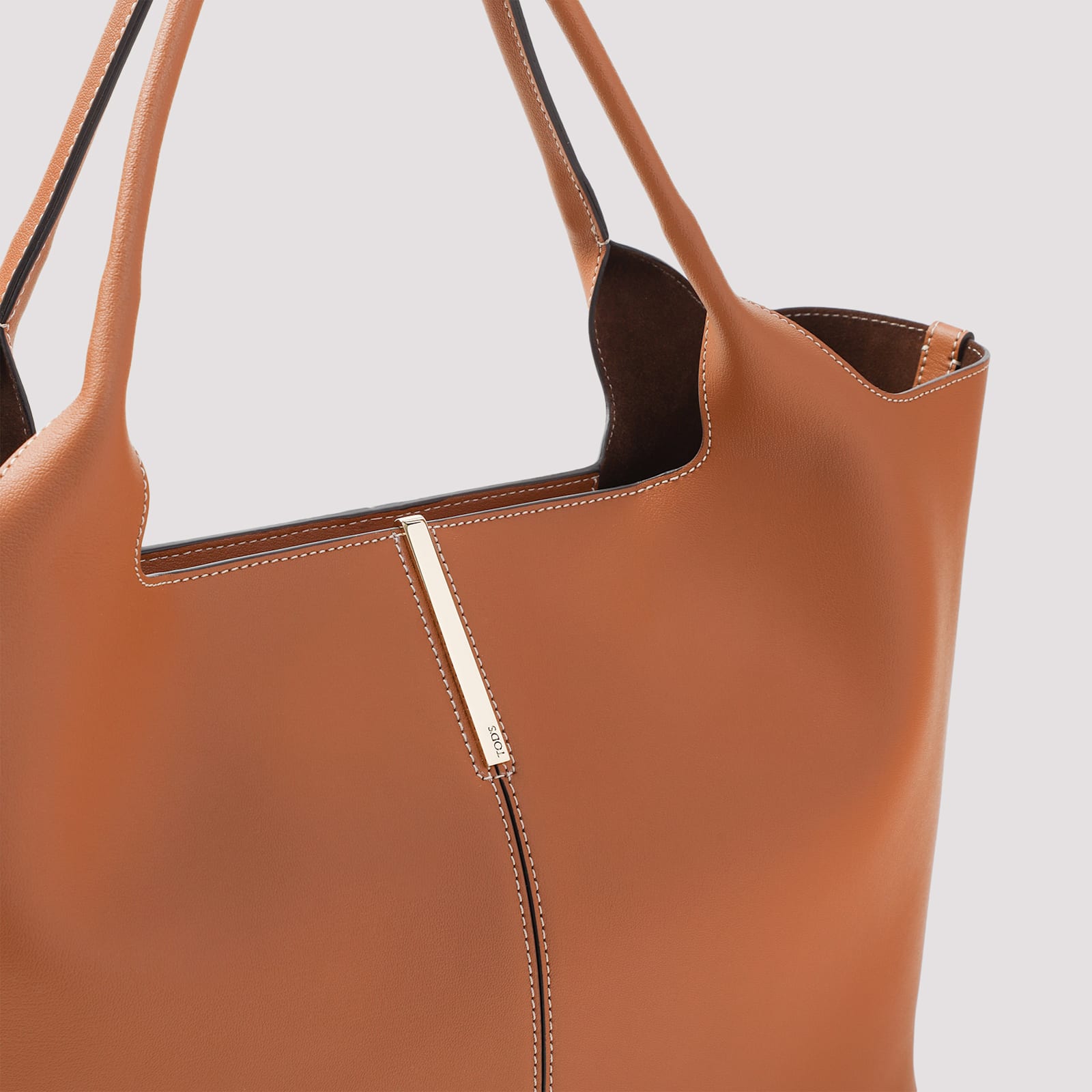 Tod's Ebr Shopping Tote Bag In Kenia Cacao