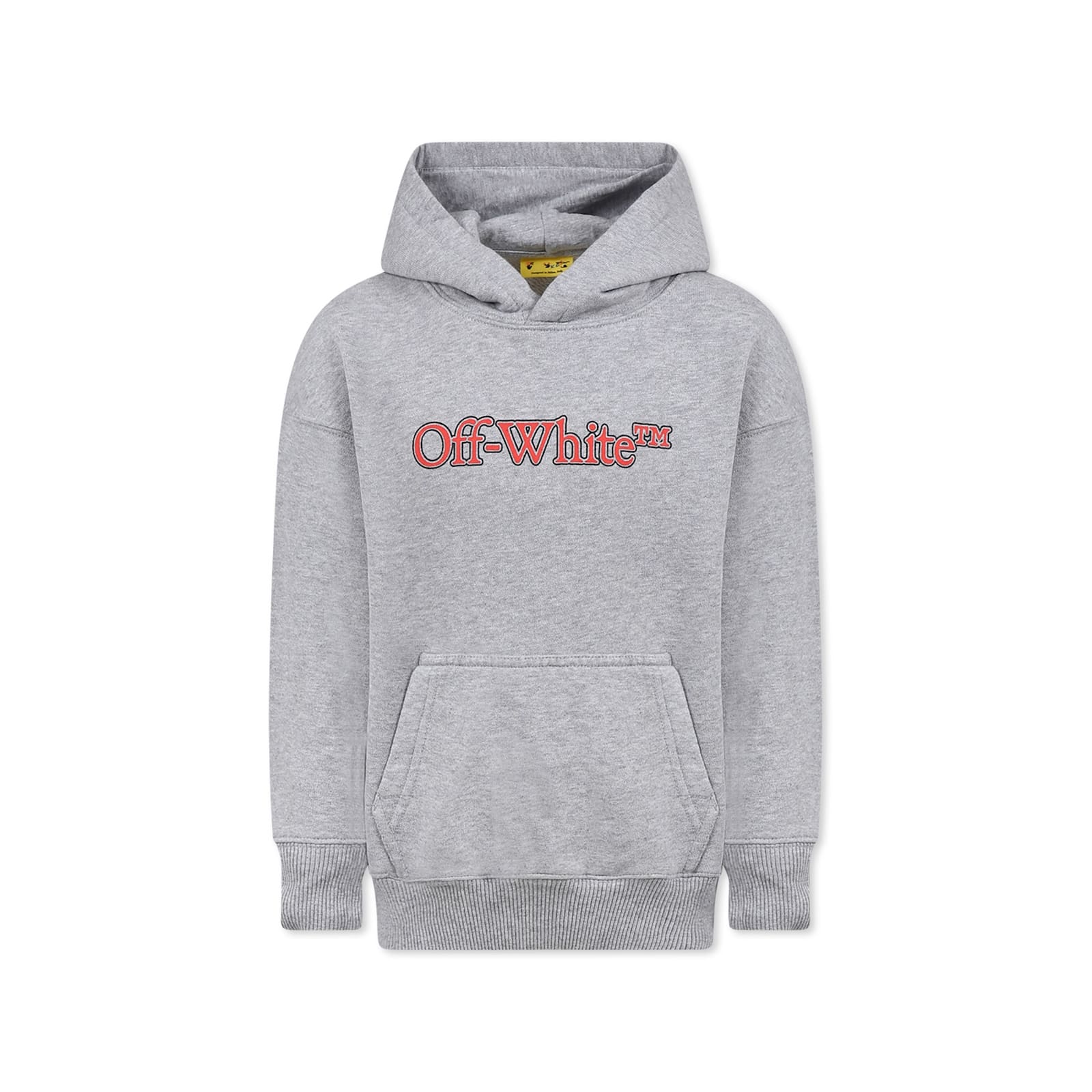 Off-white Grey Sweatshirt For Boy With Logo In Grey