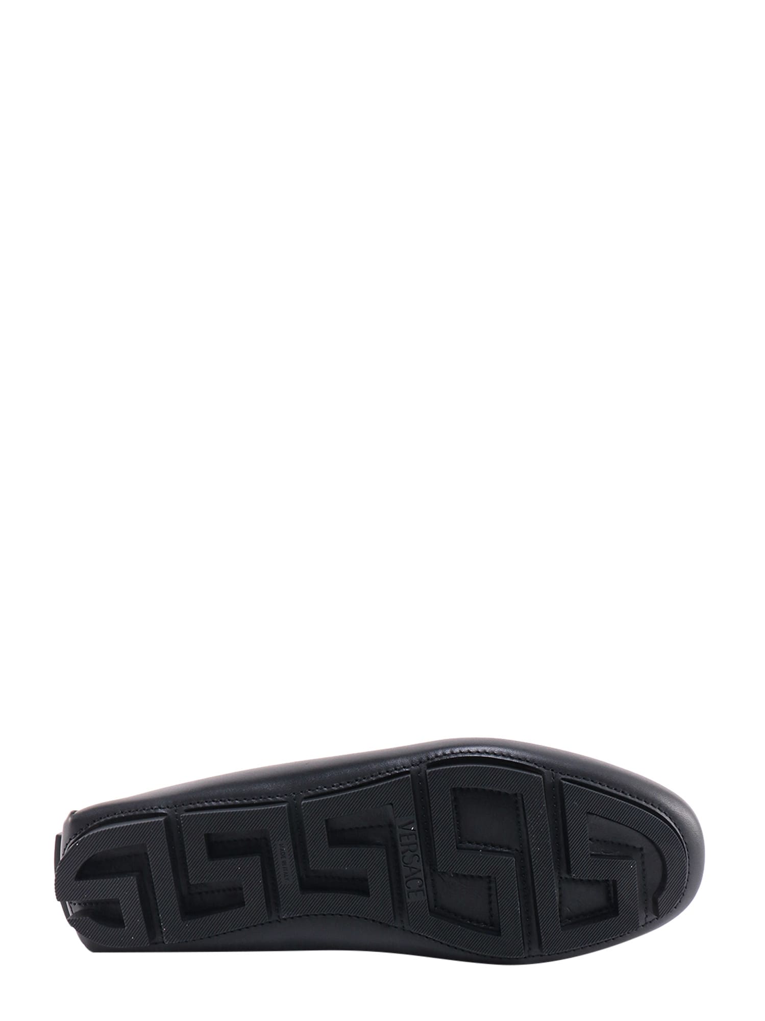 Shop Versace Driver La Medusa Loafer In Black