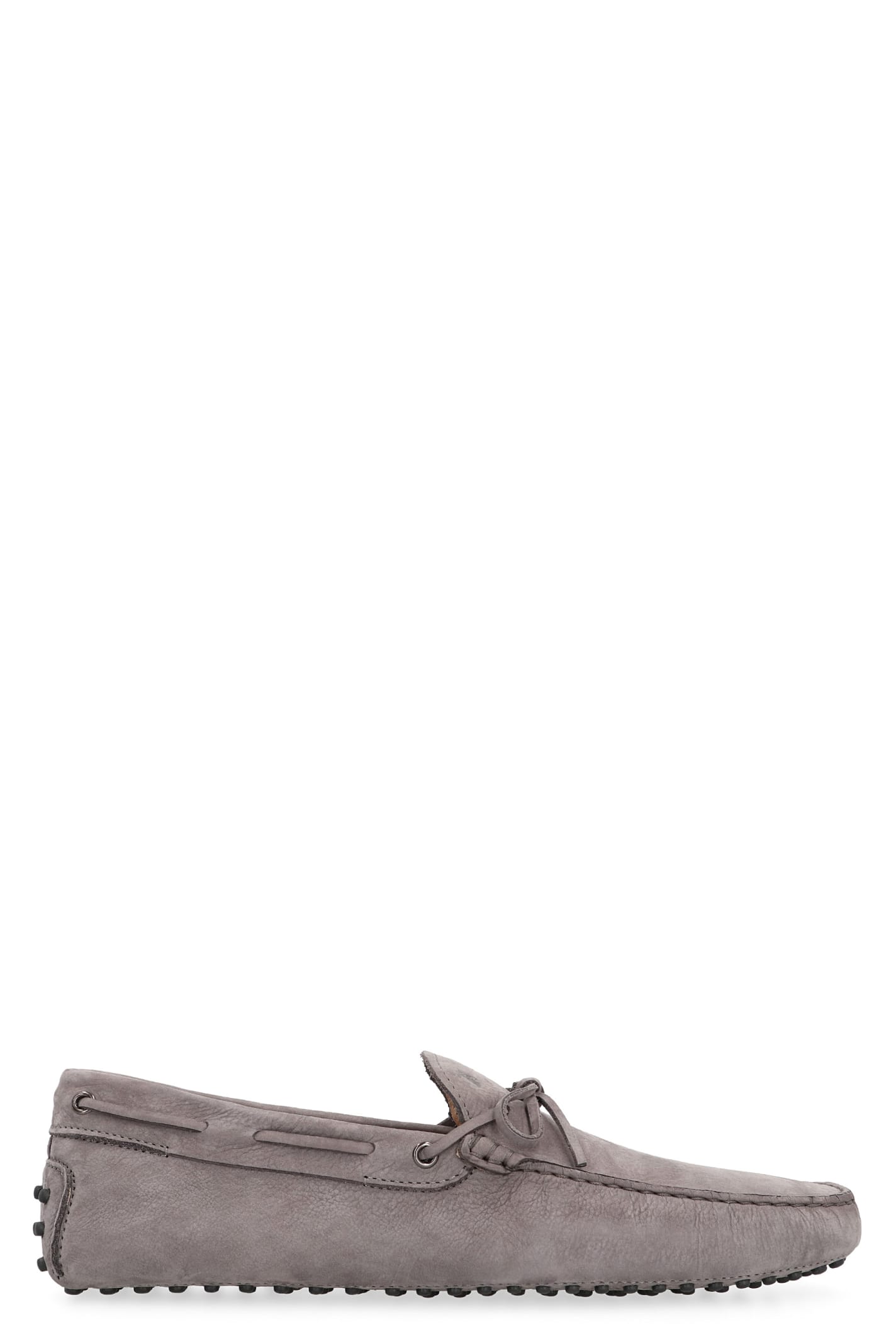 Shop Tod's Suede Loafers In Grey