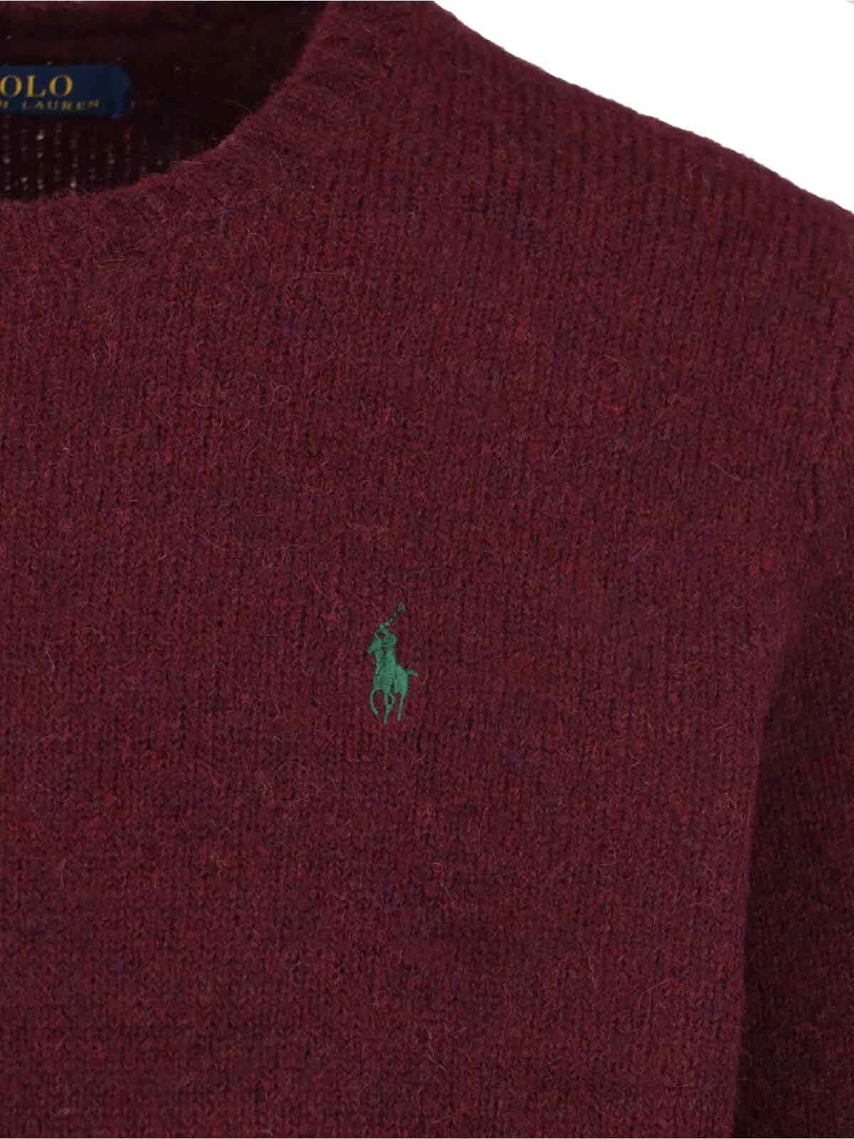 Shop Polo Ralph Lauren Logo Sweater In Red