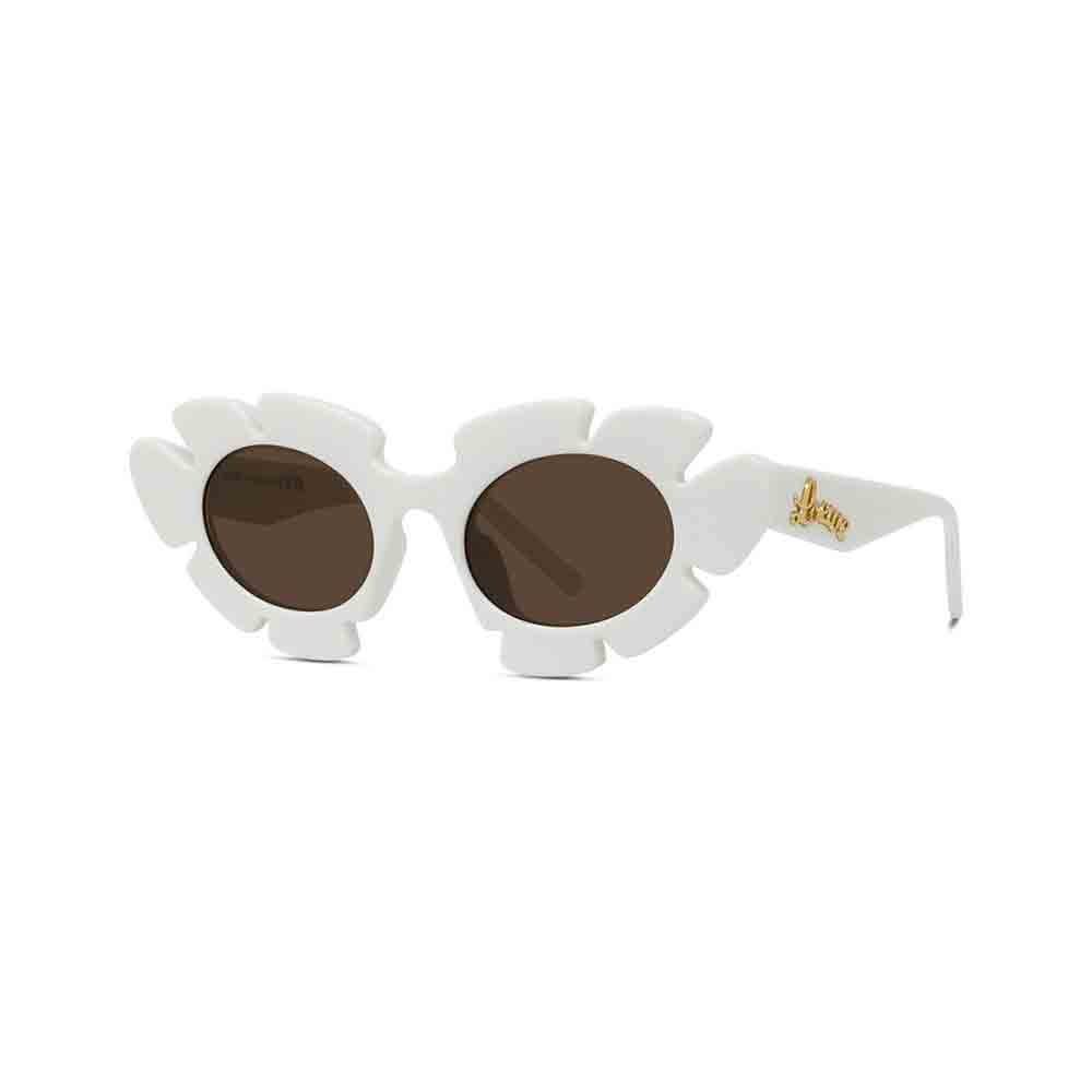 Shop Loewe Sunglasses In Bianco/marrone
