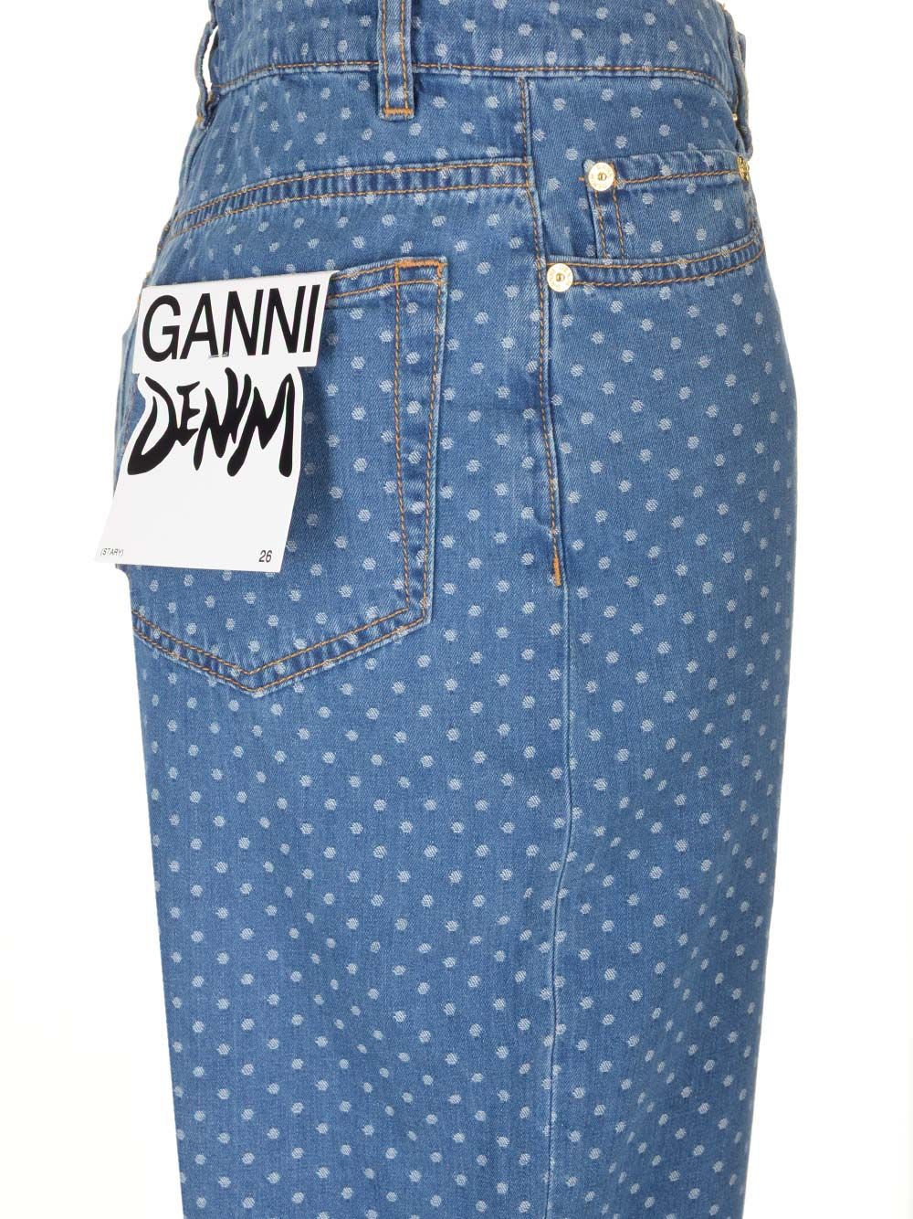 Shop Ganni Stary Jeans In Blue