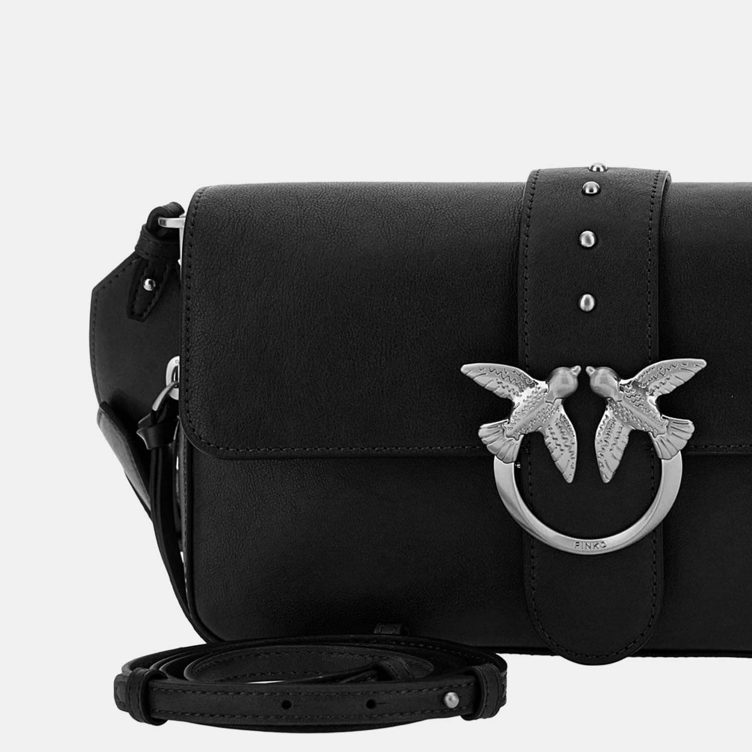 Pinko Classic Love Bag Slouchy Shoulder Bag In Black