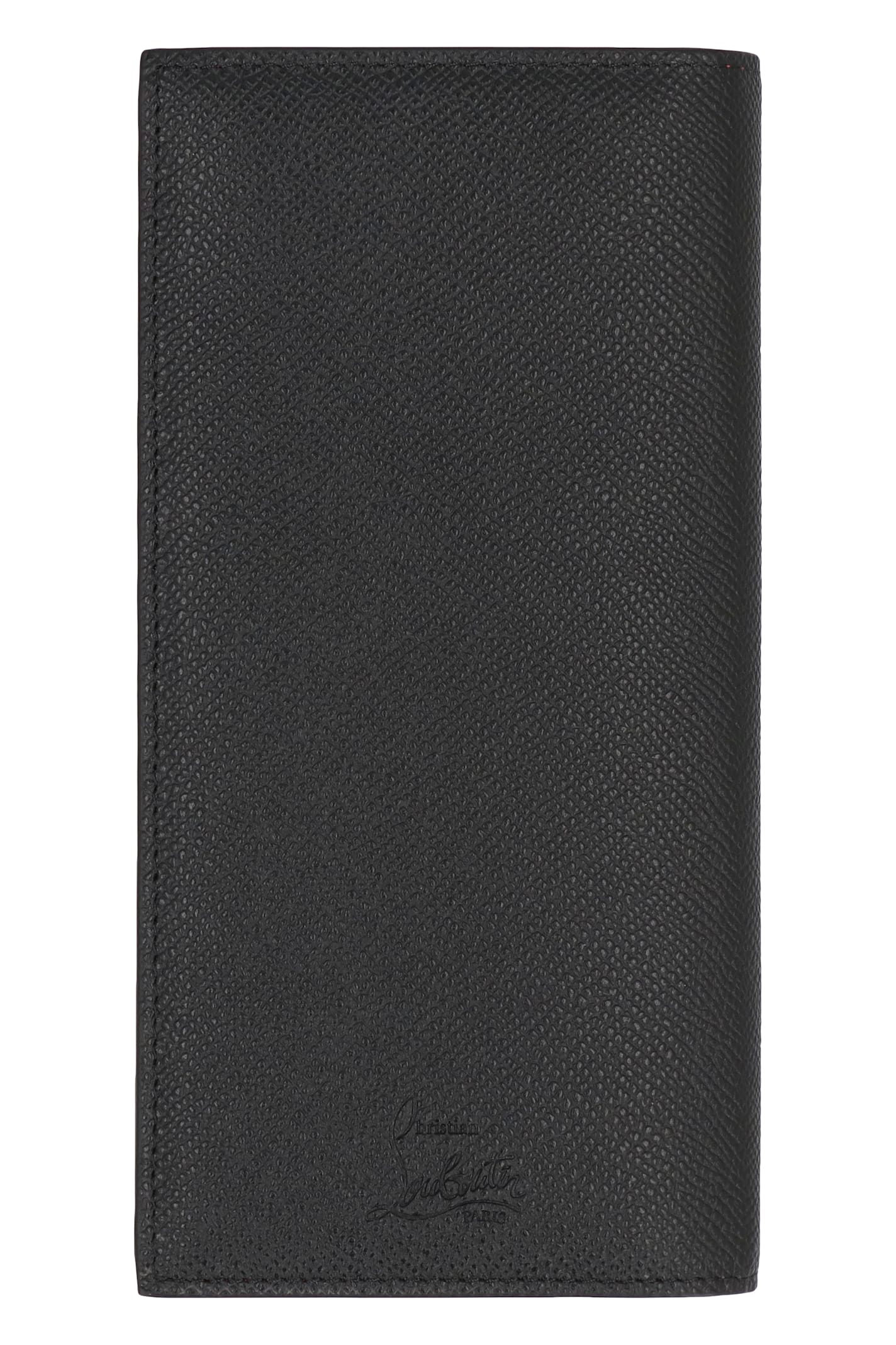 Shop Christian Louboutin Groovy Leather Wallet In Black