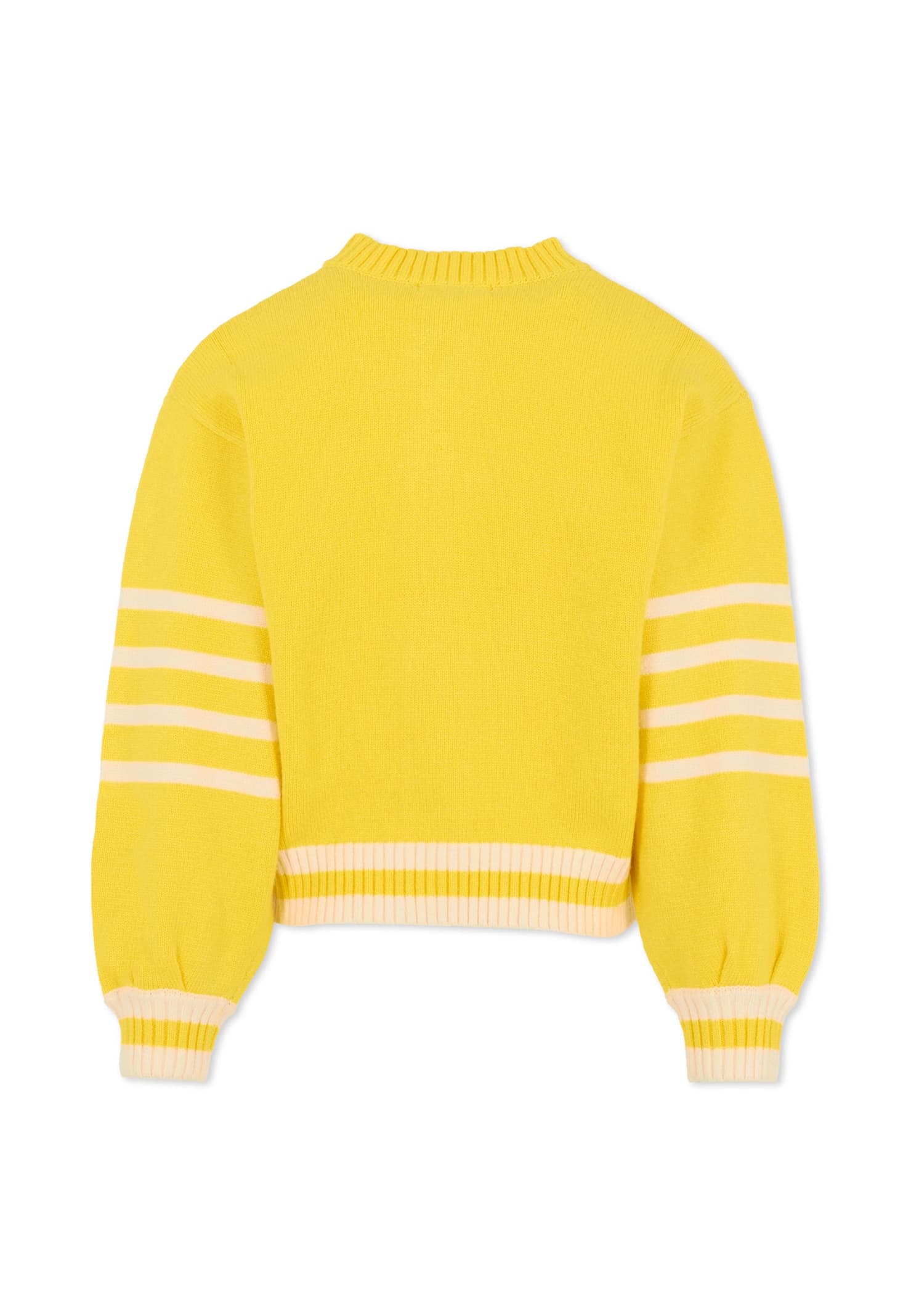 Billieblush Yellow Cardigan For Girl With Star In Yellow