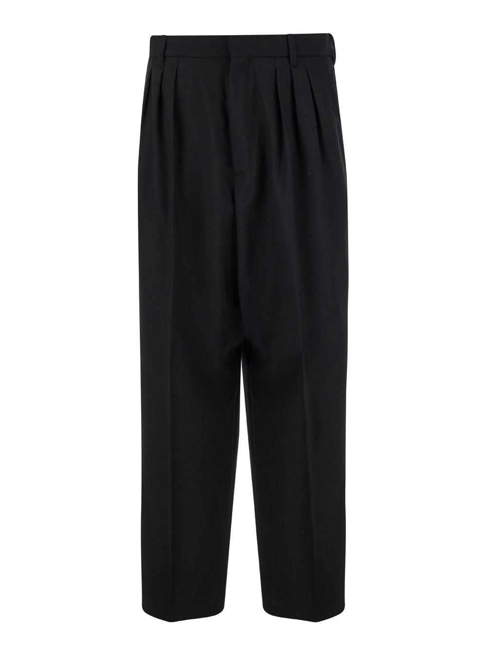 Black Pants With Pences In Wool Man