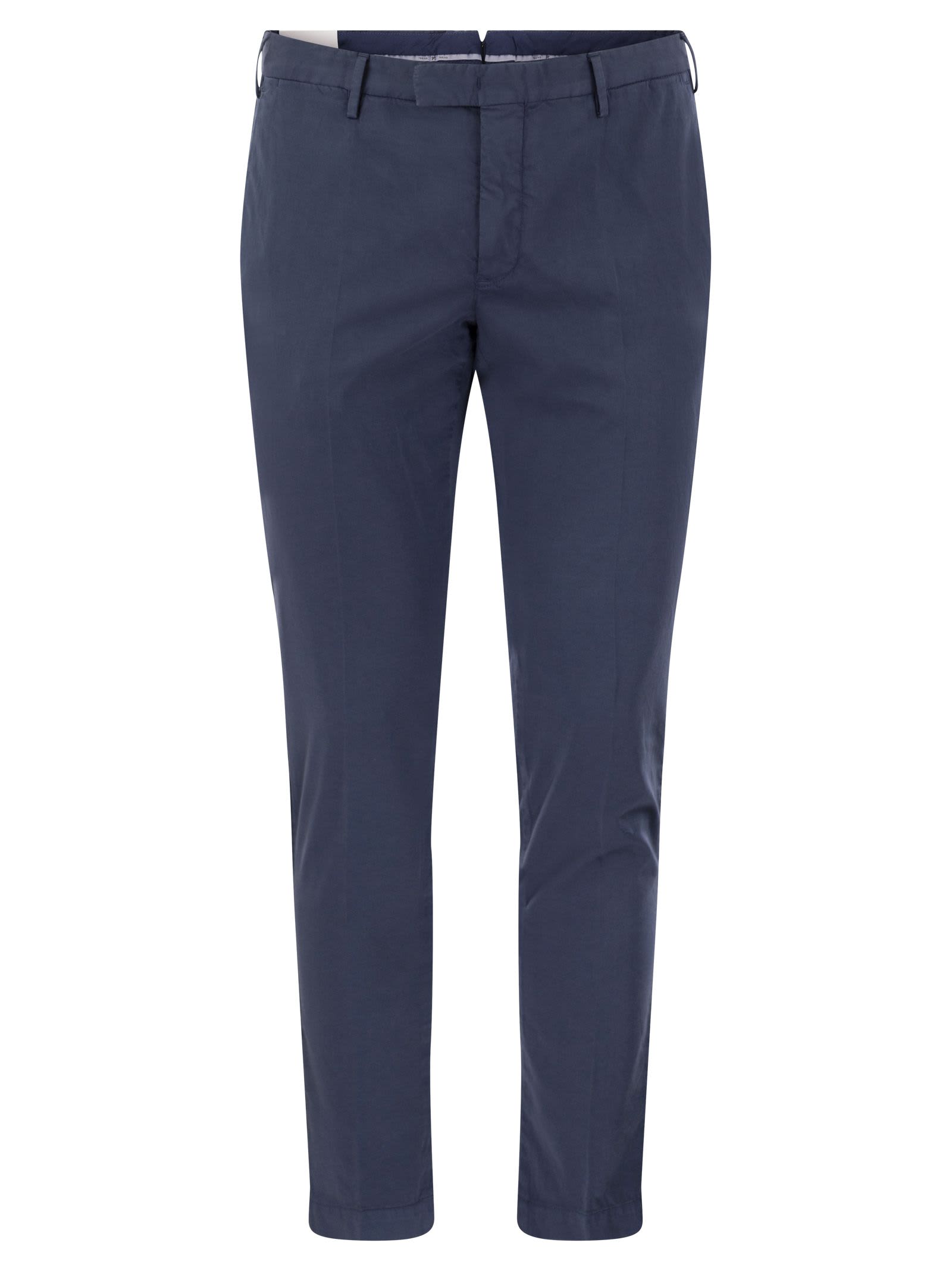 Skinny Trousers In Cotton And Silk