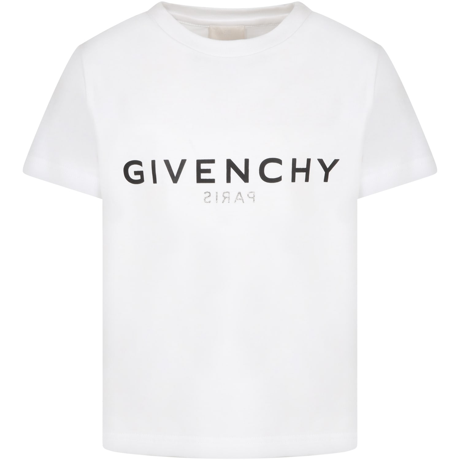Givenchy White T-shirt For Boy With Black Logo