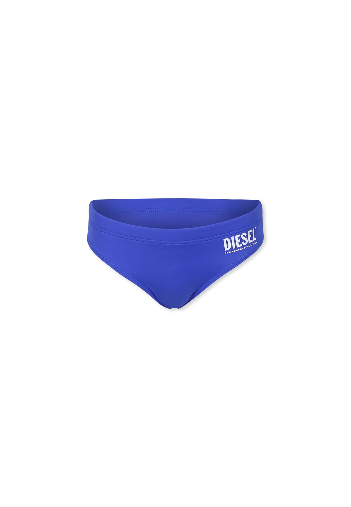 Diesel Blue Swim Briefs For Boy With Logo In Blue