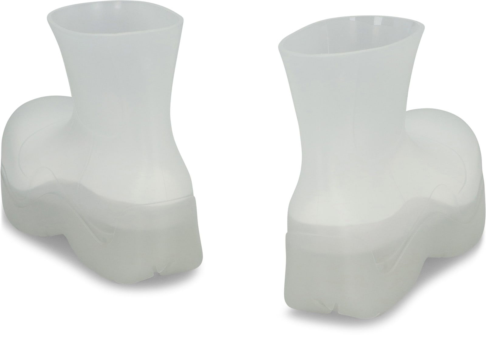 Bottega Veneta Transparent Puddle Boots In White