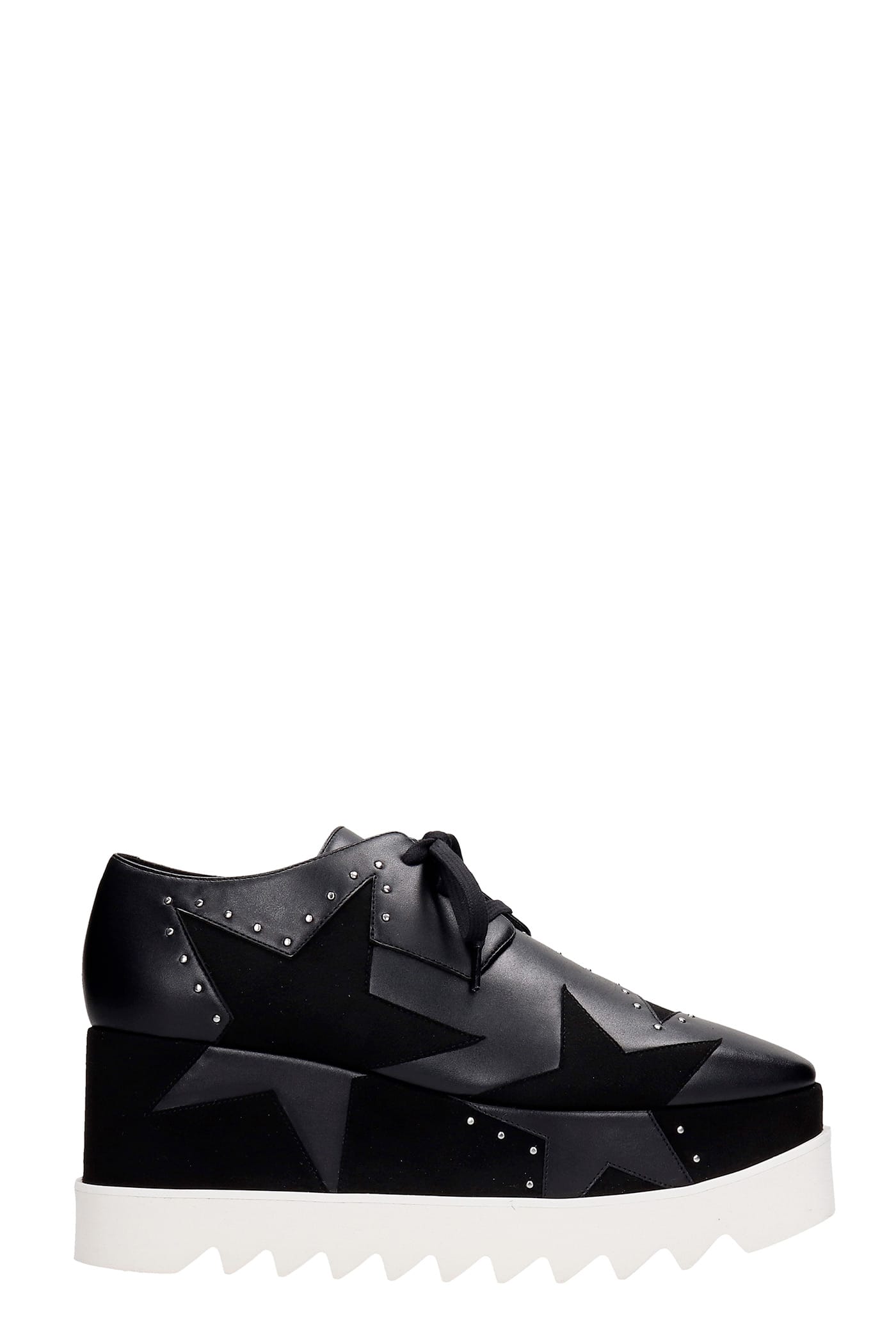 Stella McCartney Lace Up Shoes In Black Faux Leather