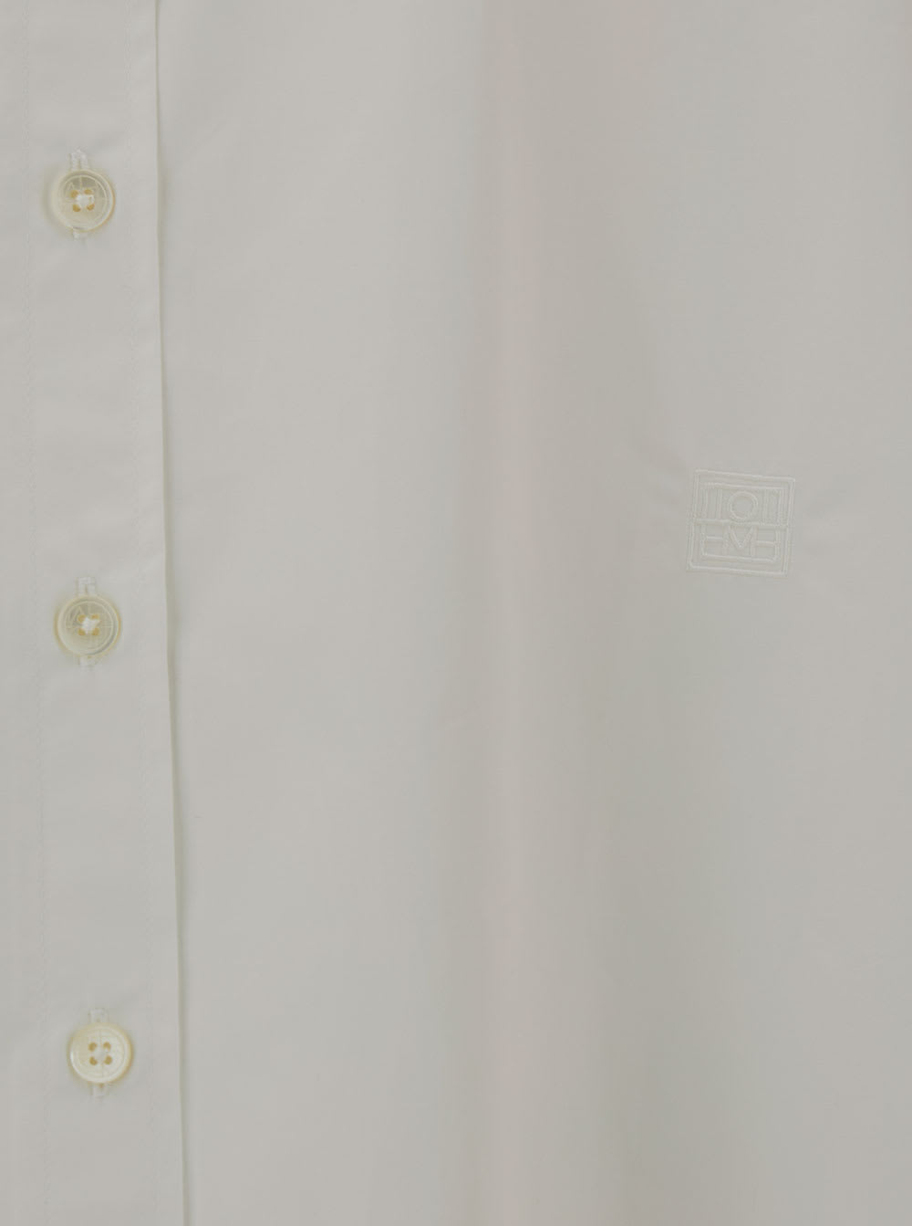 Shop Totême Signature Shirt In White Cottone Man