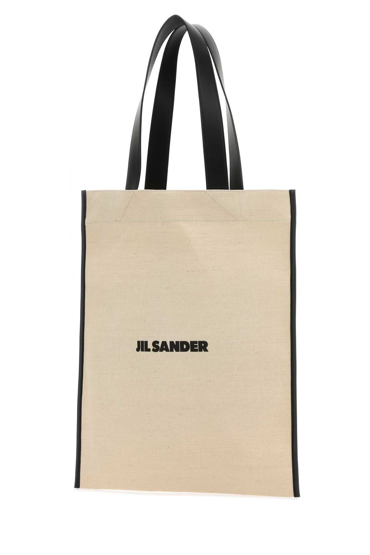 Jil Sander Sand Canvas Shopping Bag In Natural
