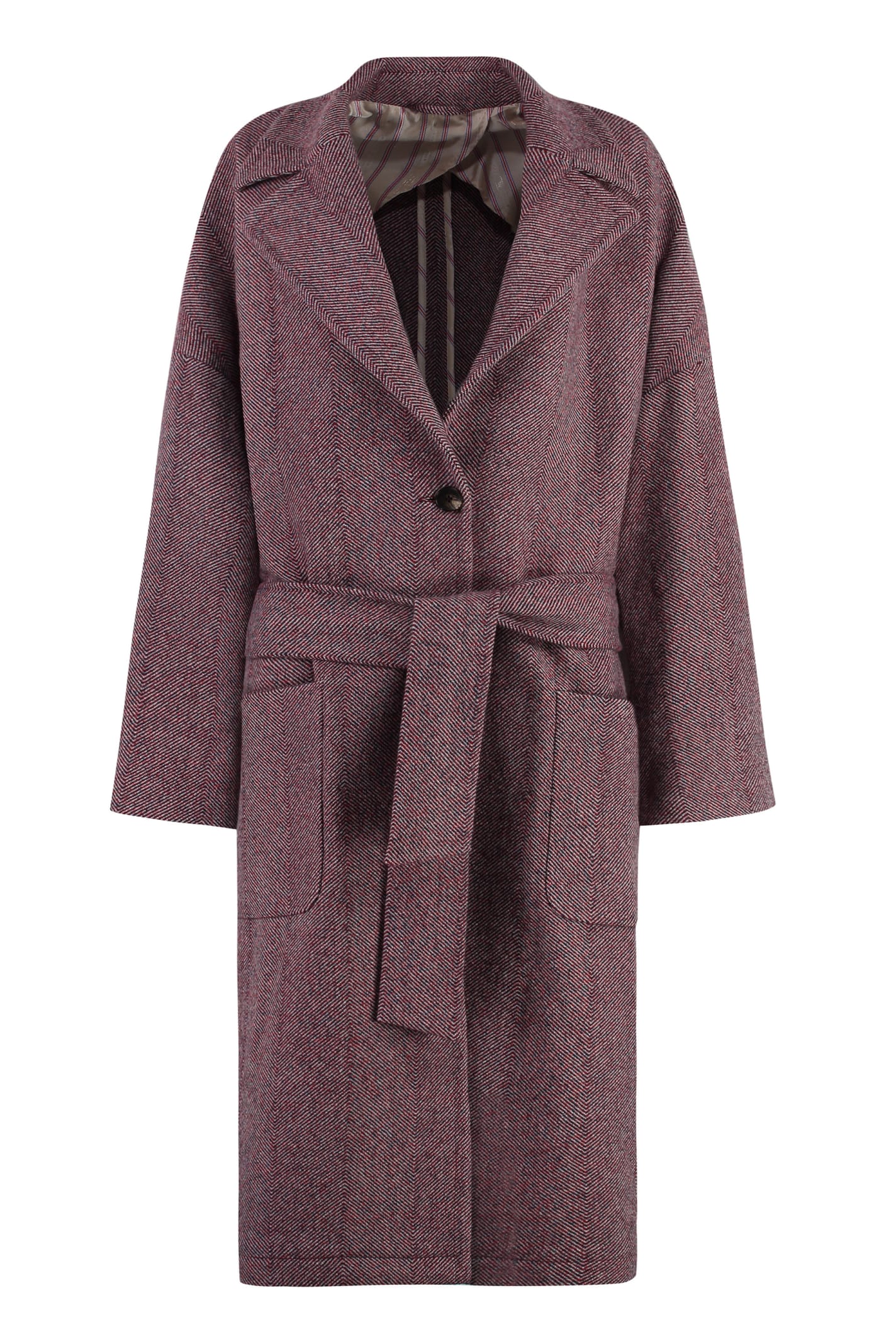 Chevron Wool Coat