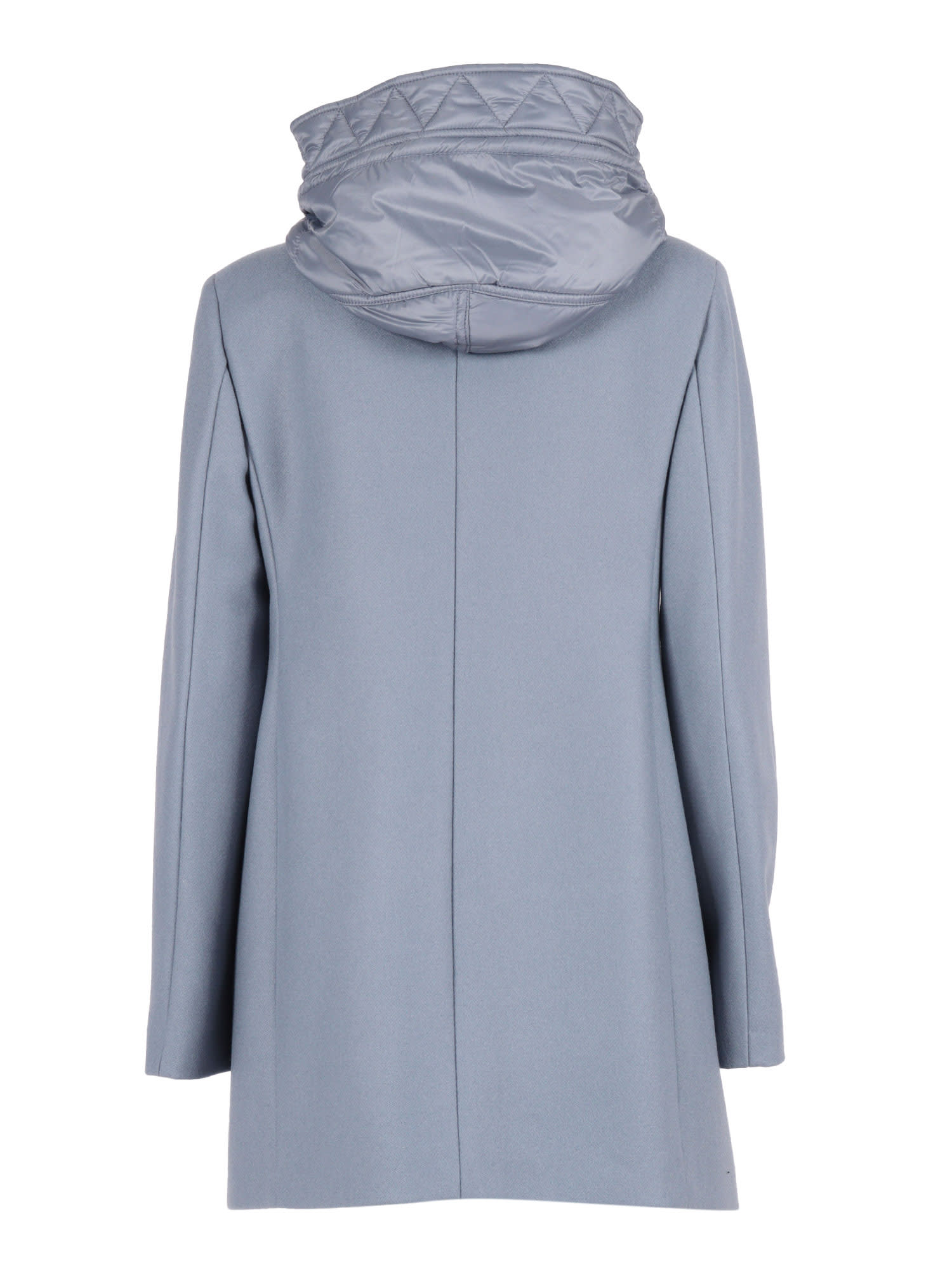 Fay Toggle Db Front Nylon Coat In Blue