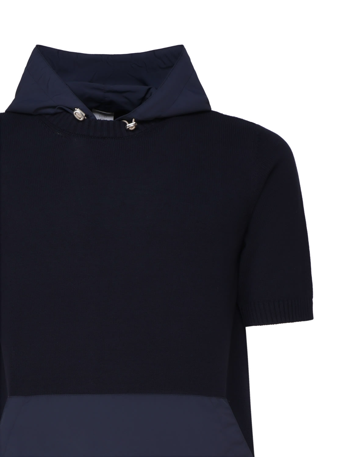 Shop Eleventy Hooded Sweater In Blue