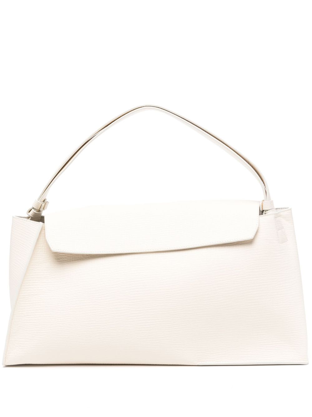 Studio Nicholson Shiboru Leather Shoulder Bag In White