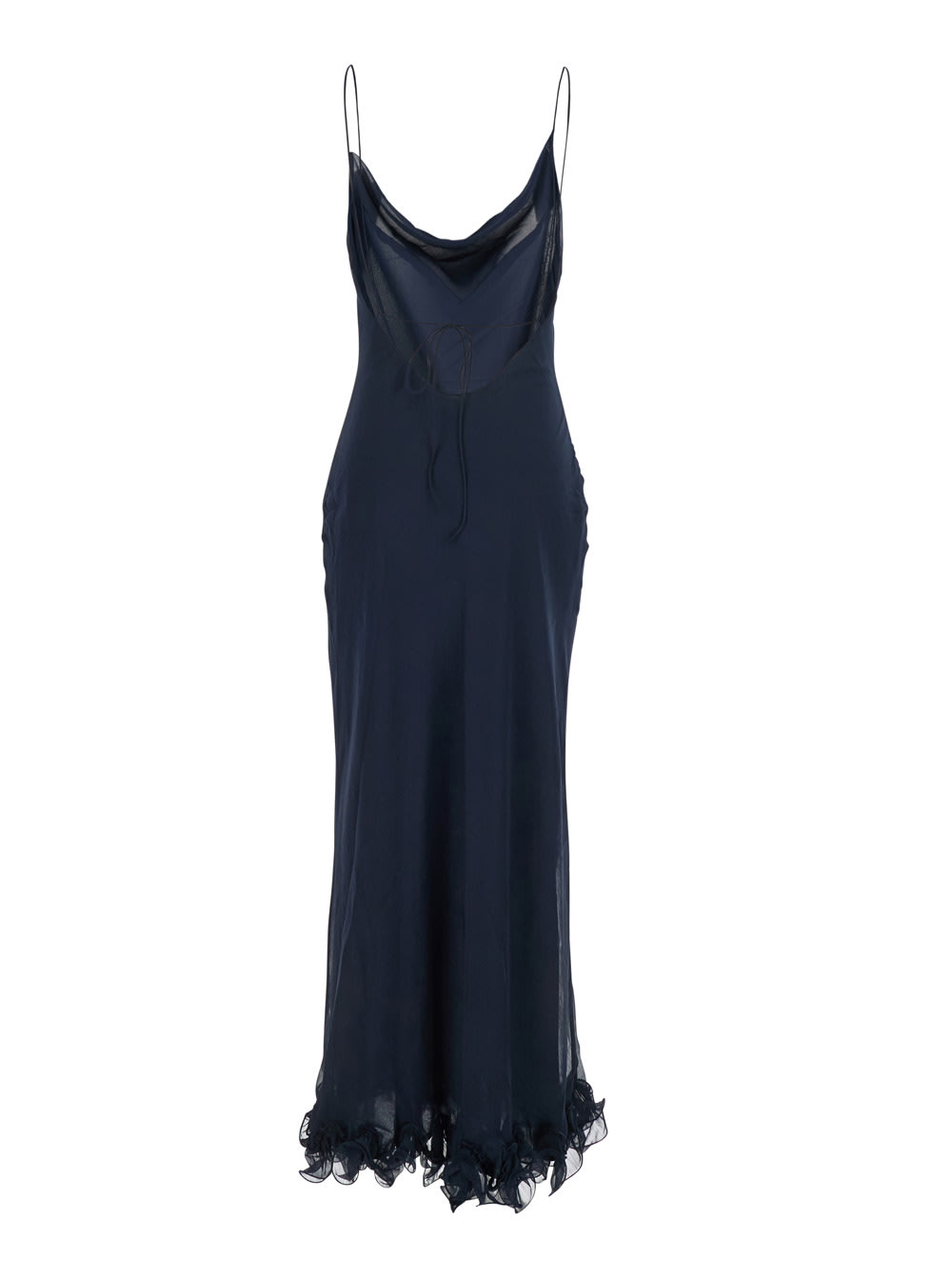 Shop Rotate Birger Christensen Chiffon Ruffle Slip Dress