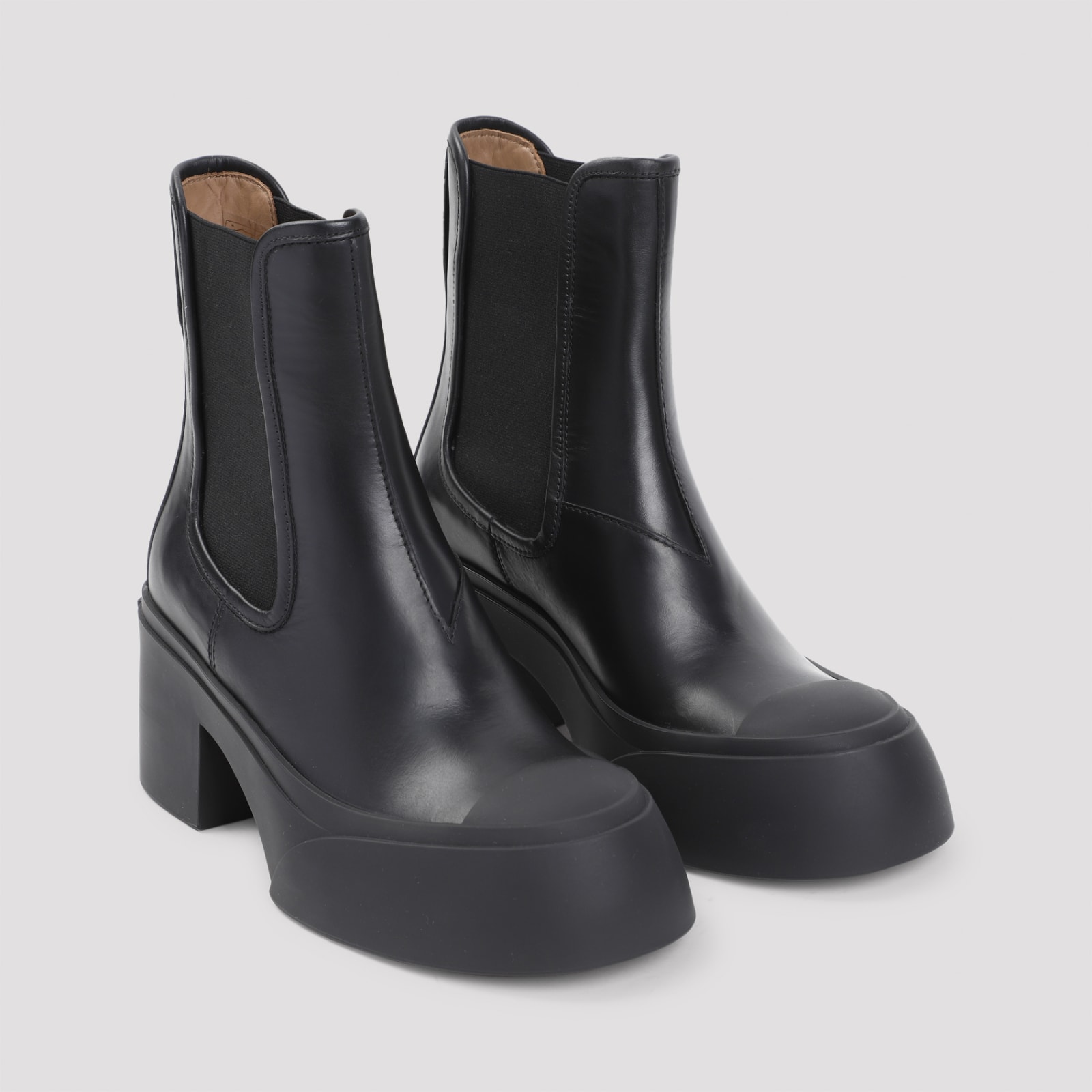 Shop Marni Ankle Boots In Black