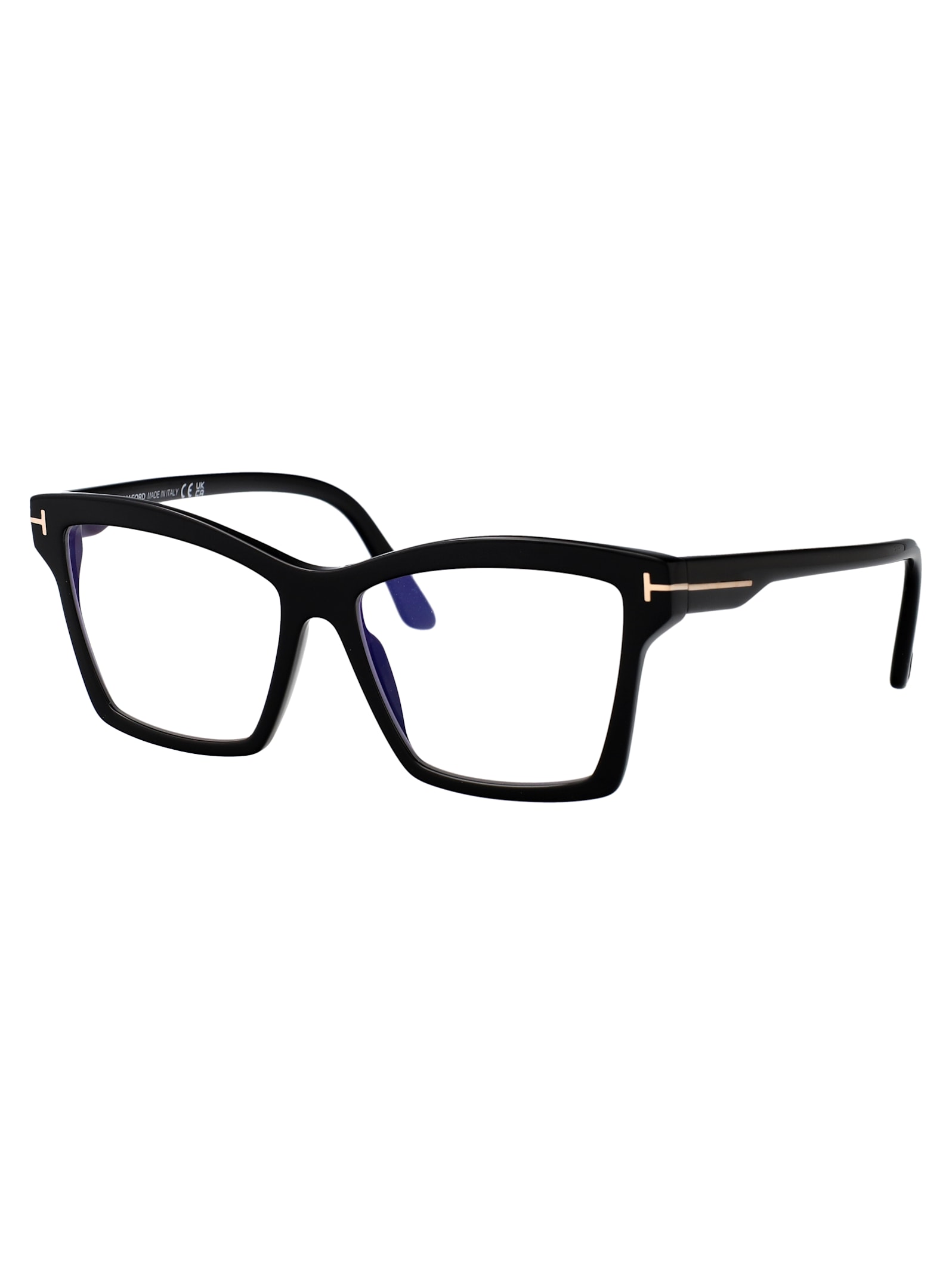 Tom Ford T-hinge Square-frame Glasses In Black