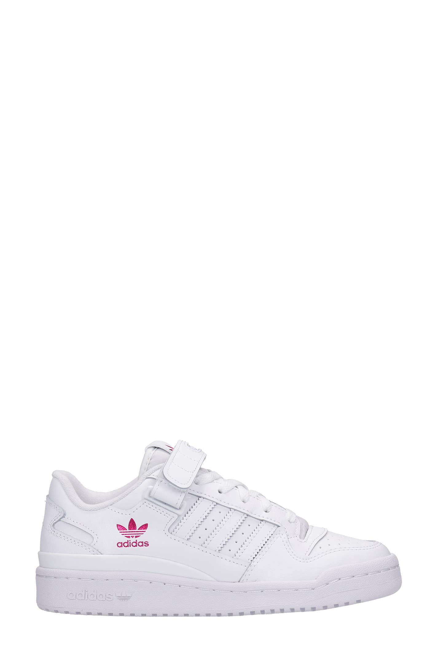ADIDAS ORIGINALS FORUM LOW SNEAKERS IN WHITE LEATHER