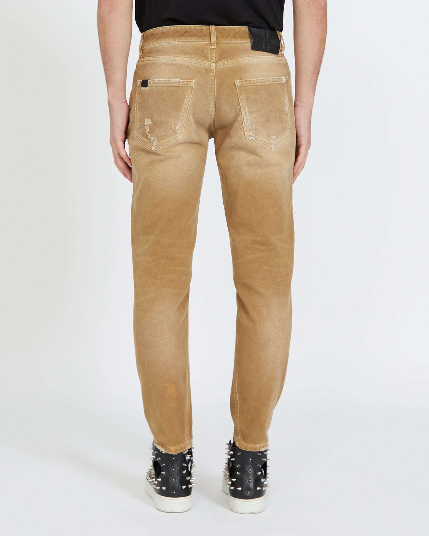 Shop John Richmond Slim Jeans In Camel