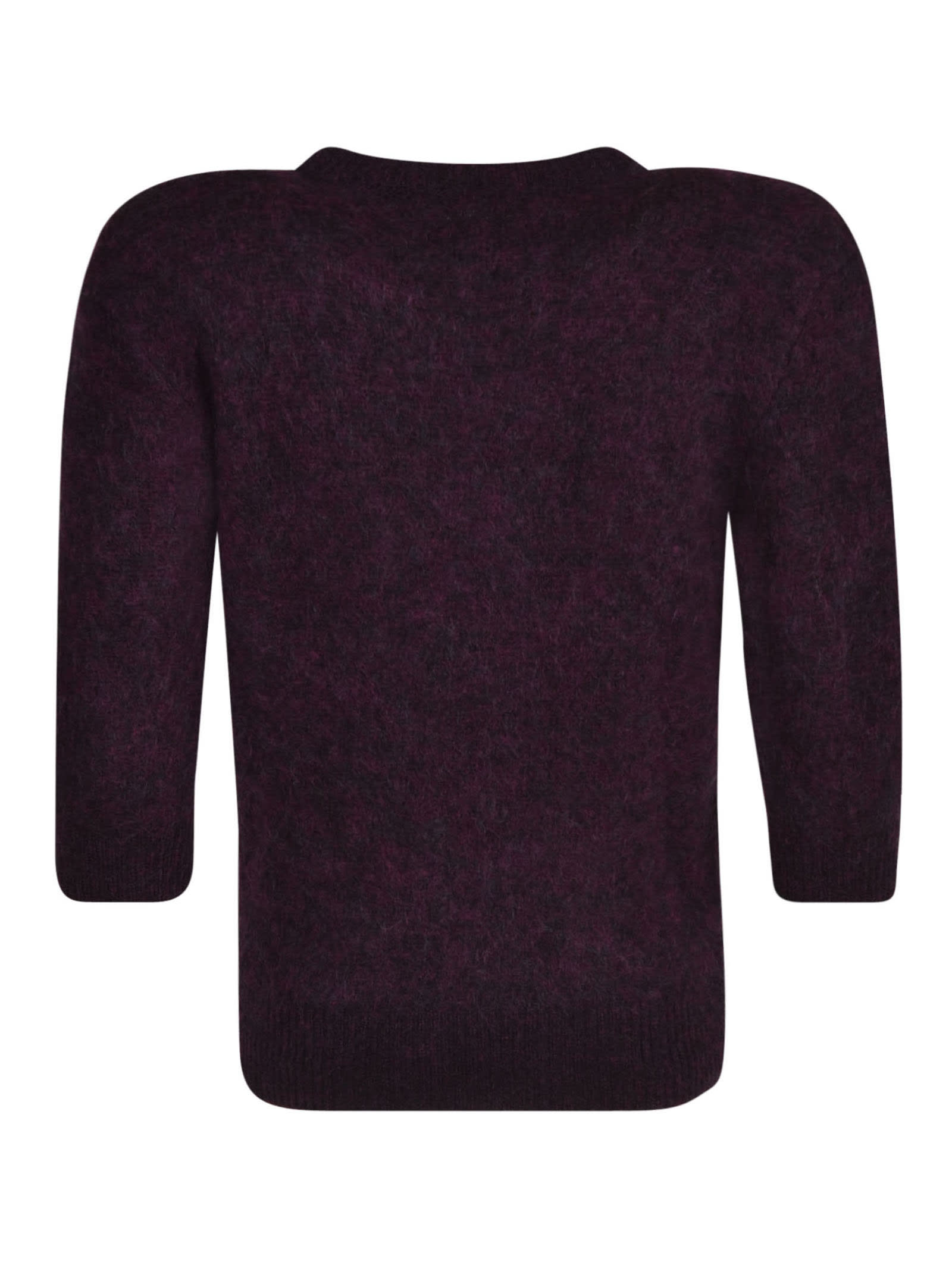 Shop Alessandra Rich Crystals Embellishment Sweater In Violet