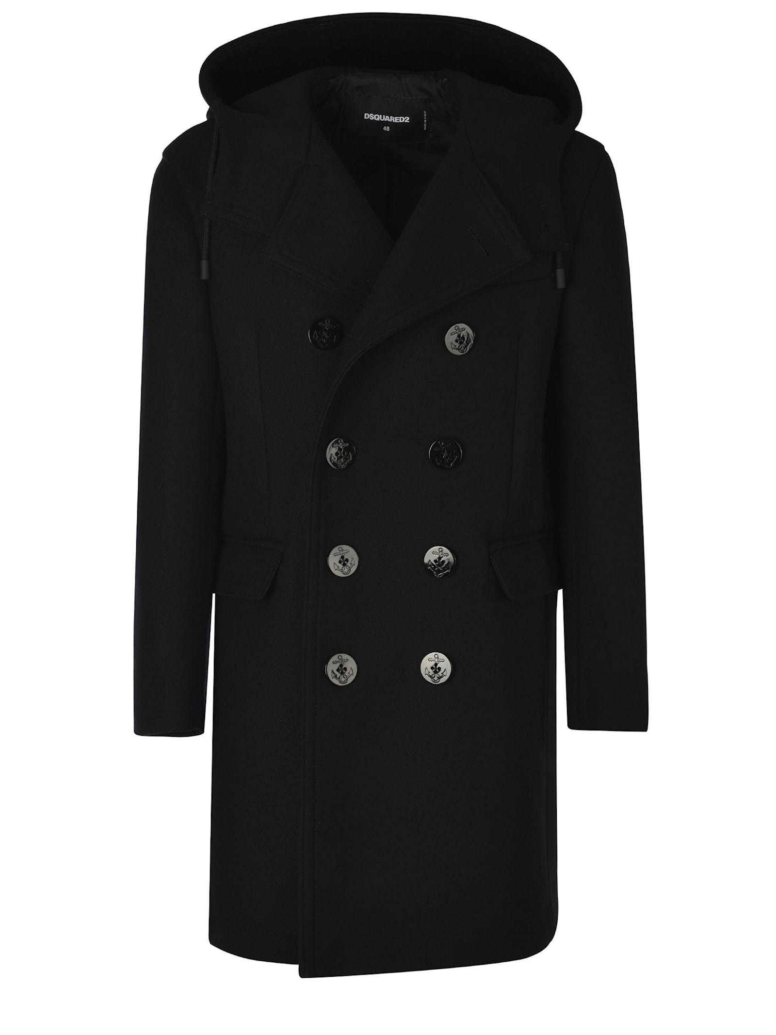 Shop Dsquared2 Coat  Made Of Virgin Wool In Black