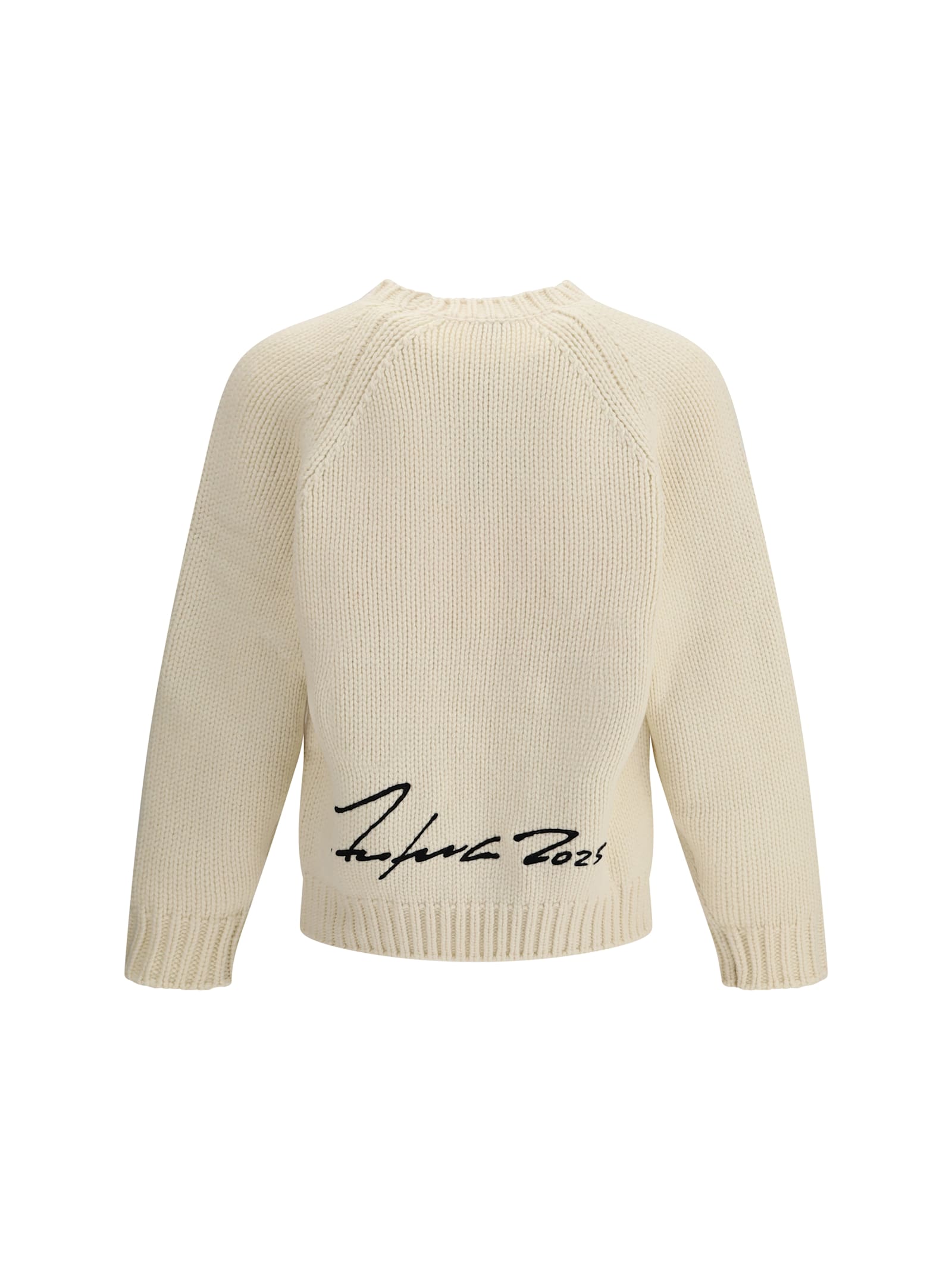 Kenzo Futura 2000 Wool Sweater With Graphic Print In White