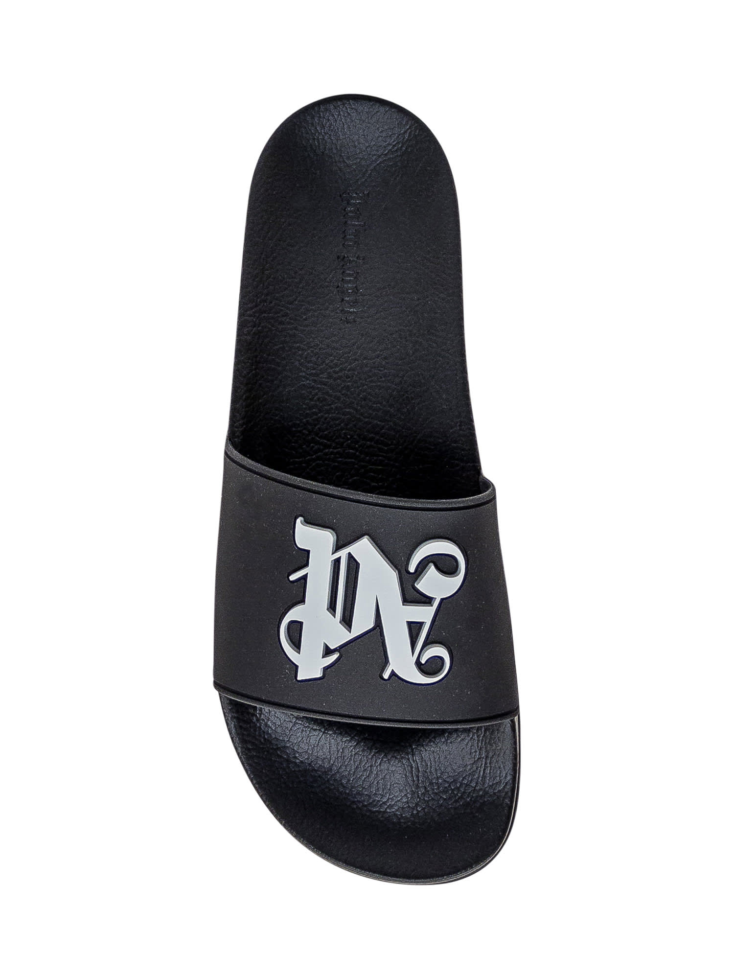 Shop Palm Angels Sandal With Logo In Black Light