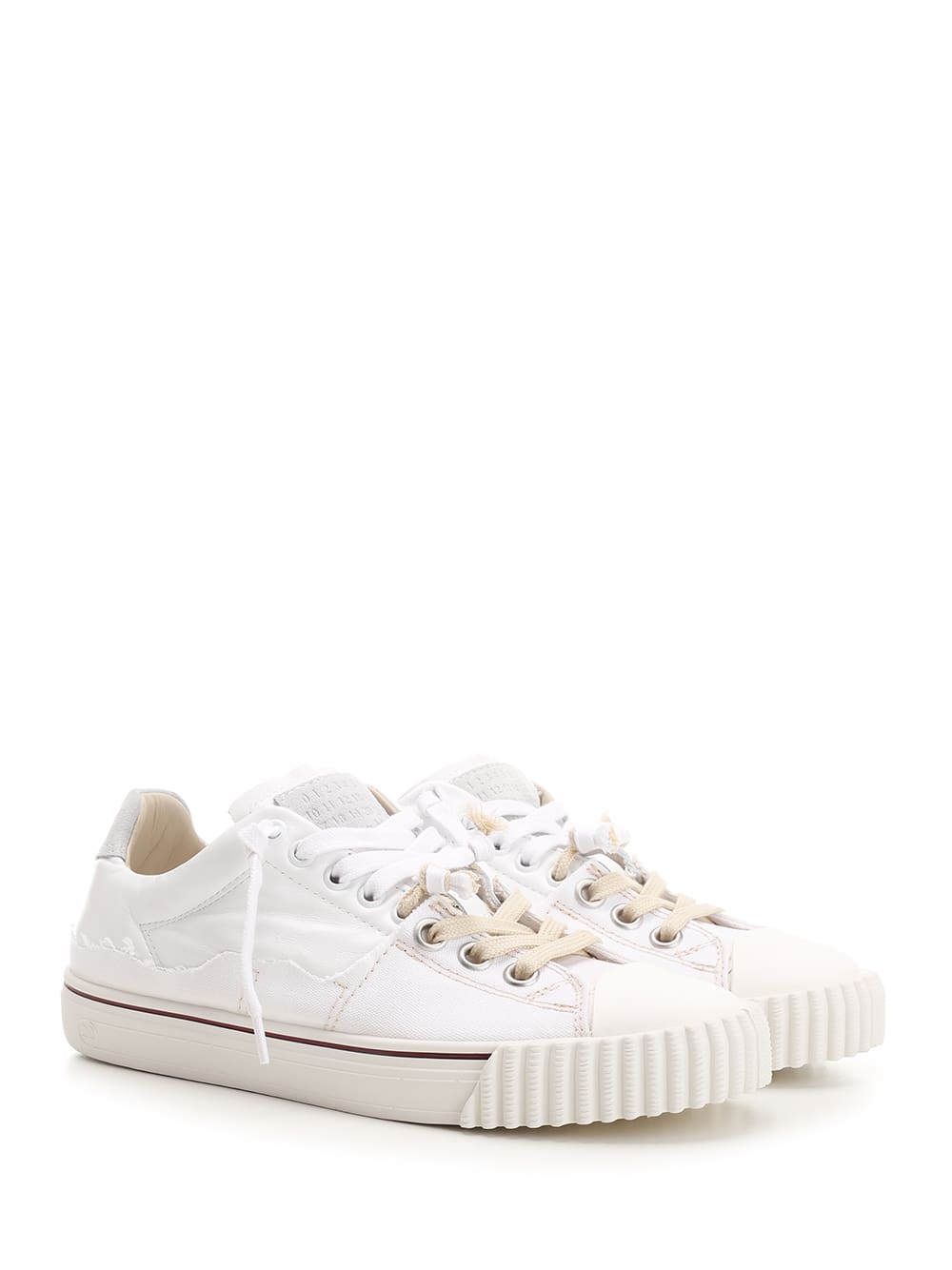 Maison Margiela Baskets Evolution Low Top En Cuir Blanc In White