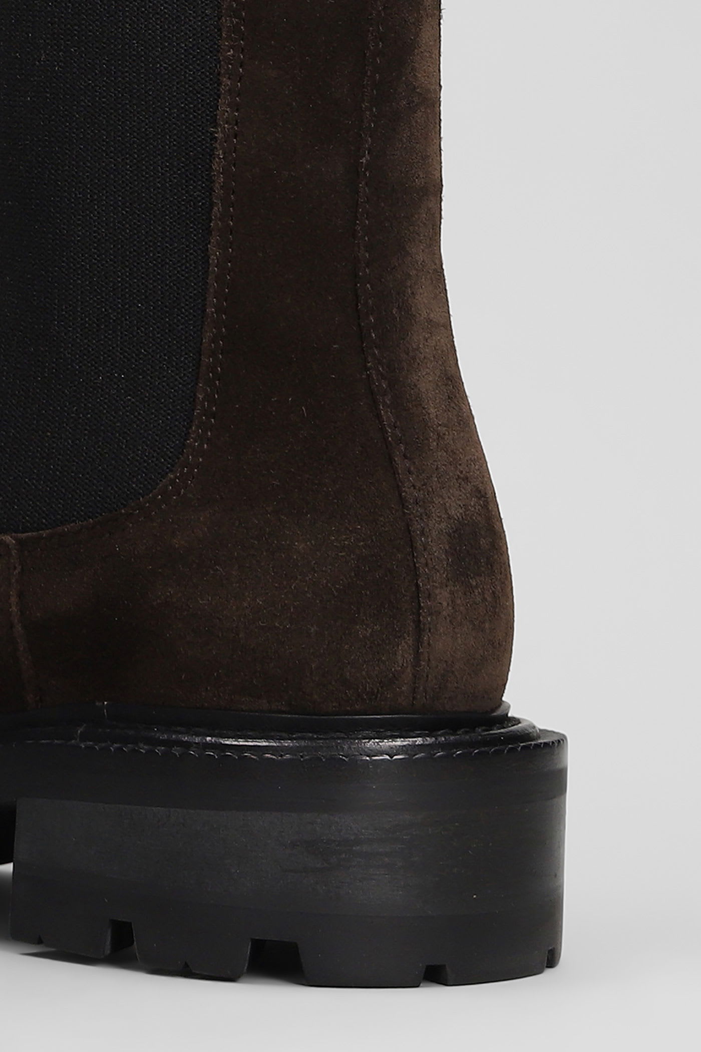 Paris Texas Napa Chelsea Boot Combat Boots In Brown Suede In Brown