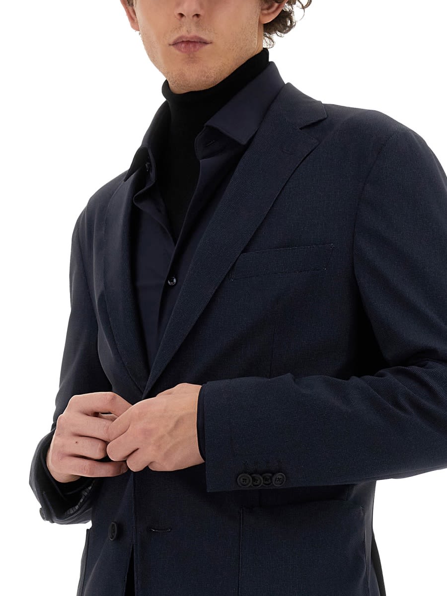 Shop Hugo Boss Slim Fit Jacket In Blue