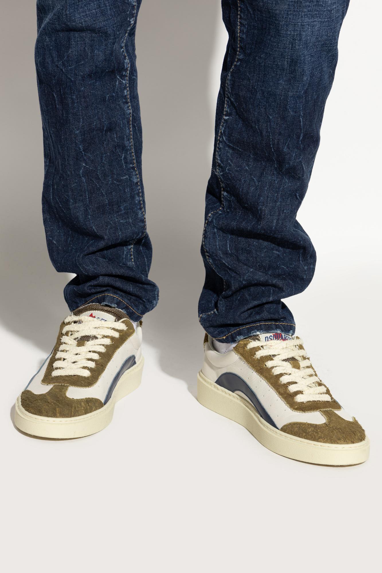 Dsquared2 Suede And Rubber Sole Sneakers In Multi