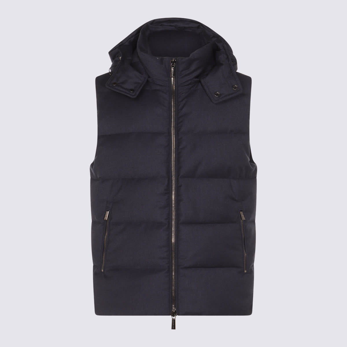 Blue Wool Down Jacket
