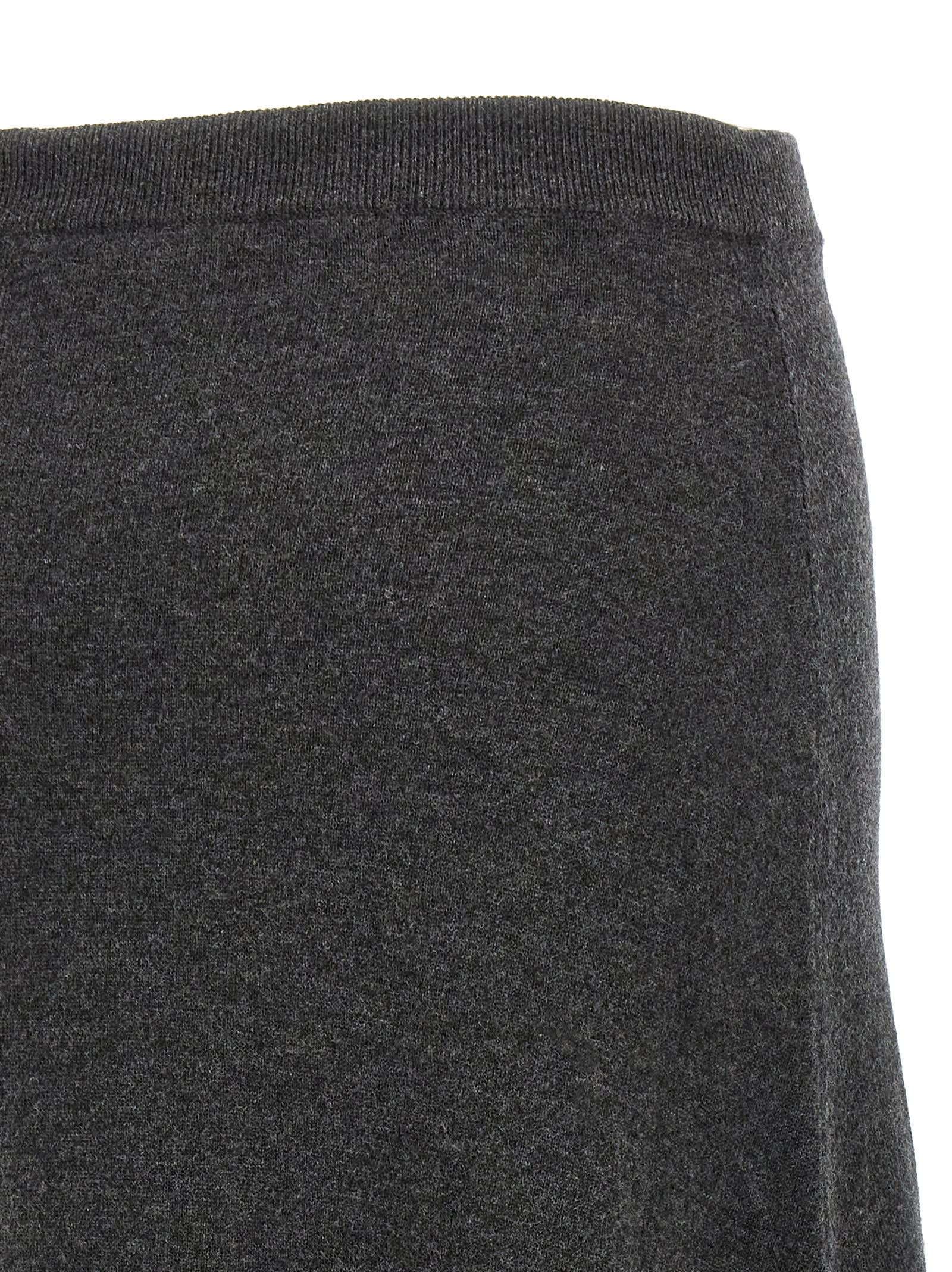 Balenciaga Maxi Wool Skirt In Black