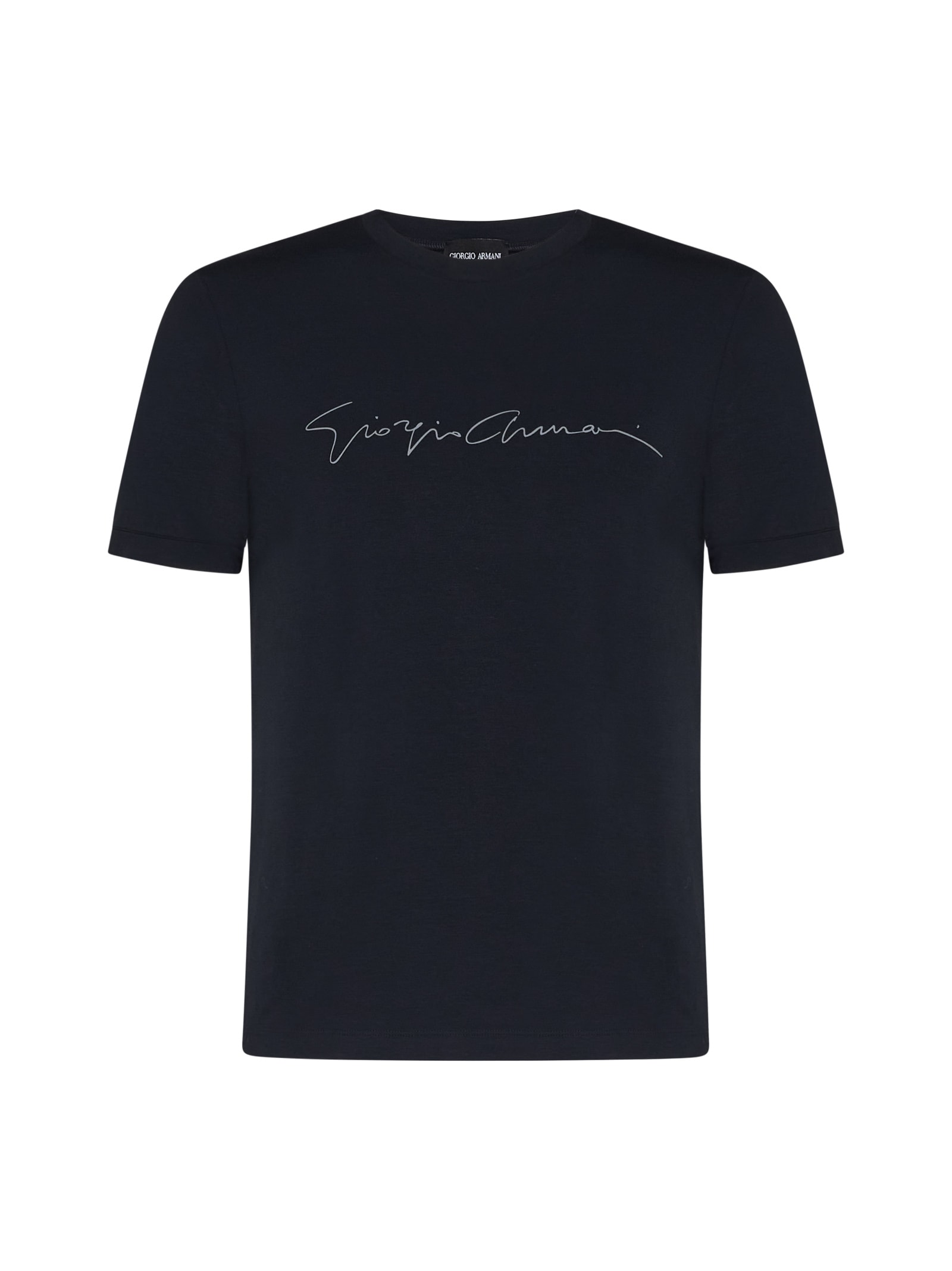 Giorgio Armani T-shirt In Blu Navy