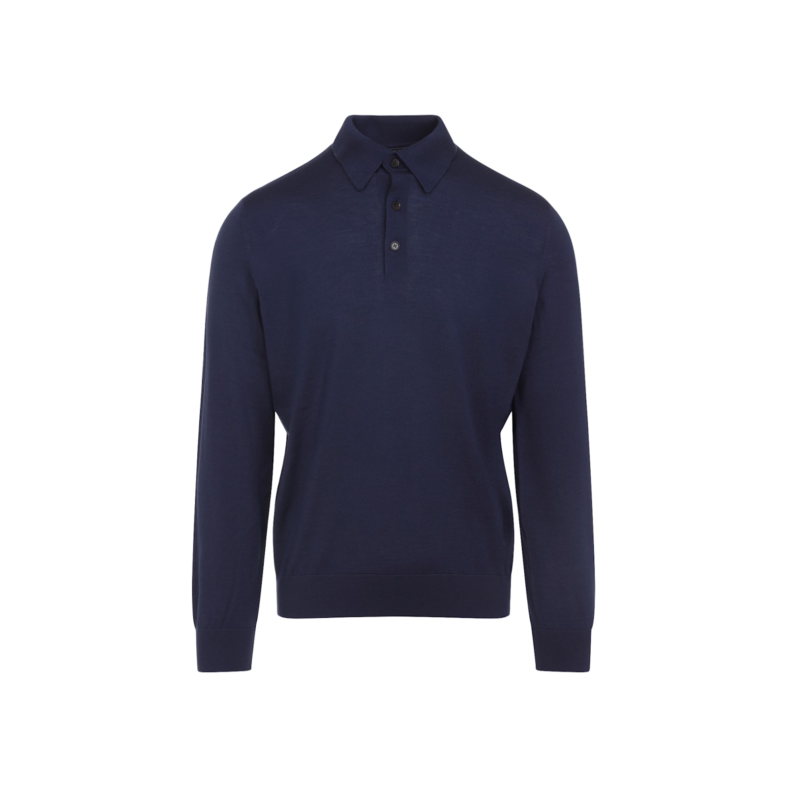 Zegna Cashseta Knit Polo With Ribbed Cuffs And Hem In Animal Print