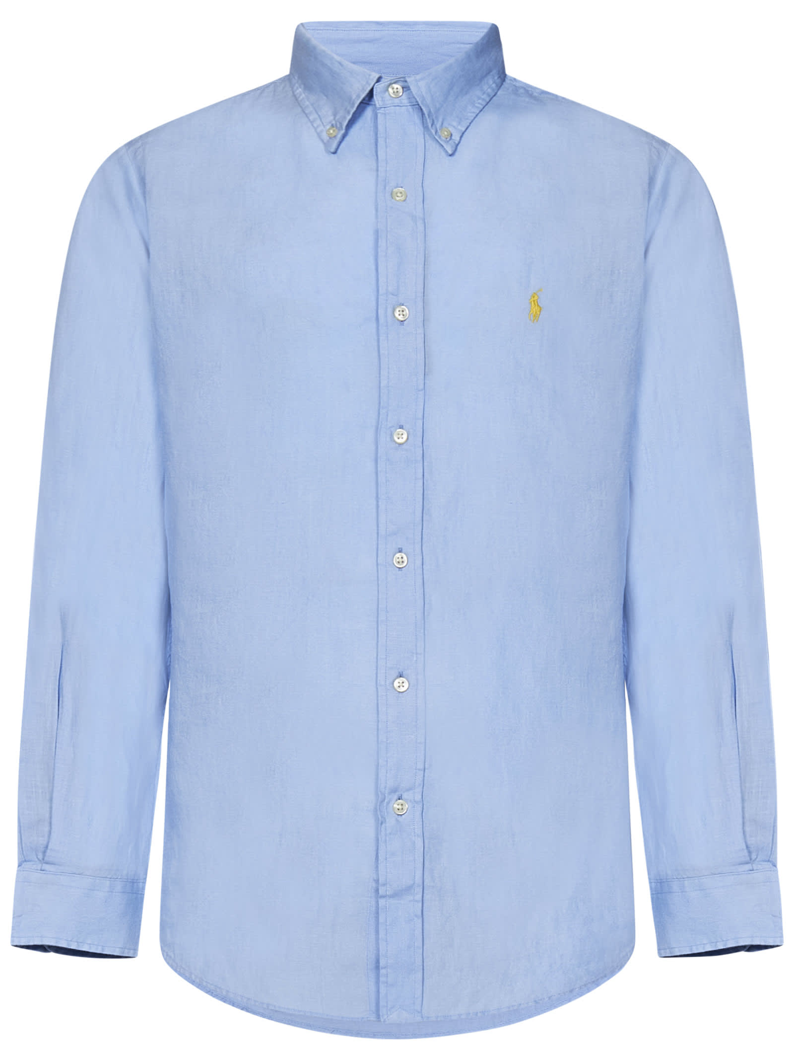 Shop Ralph Lauren Shirt In Blue Hyacinth