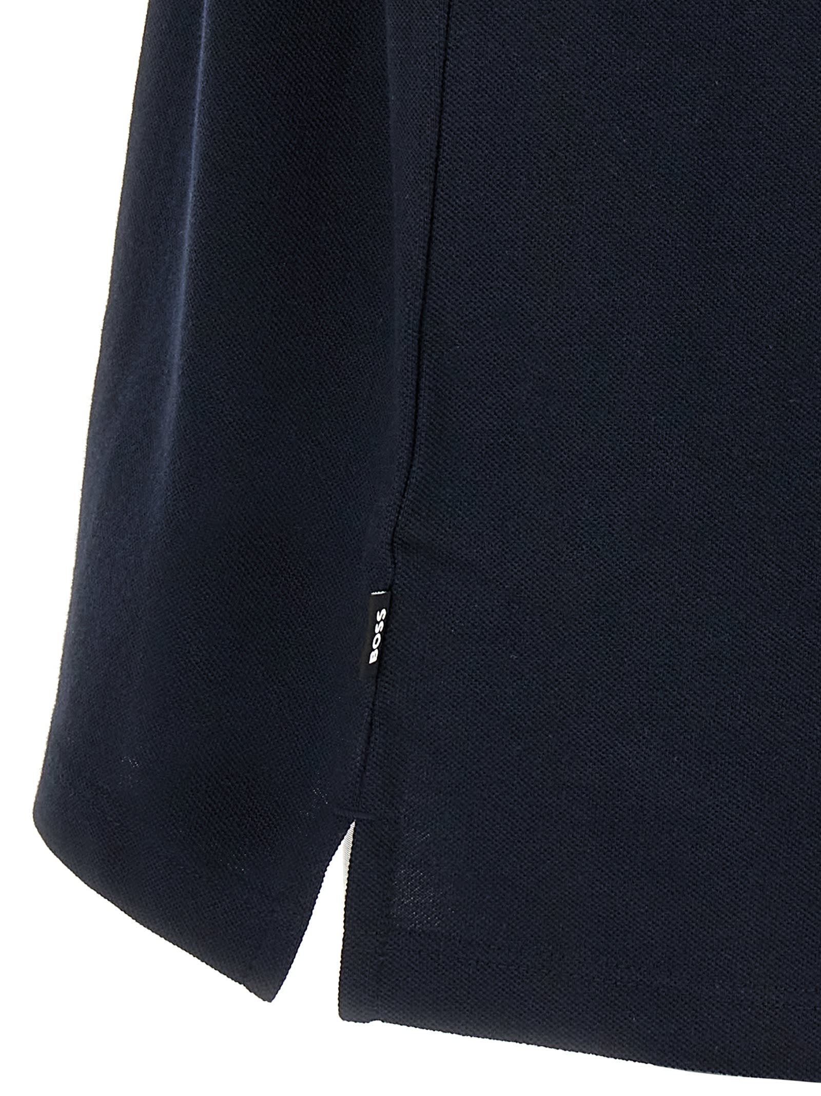 Hugo Boss Boss Organic Cotton Pallas Polo Shirt Men In Blue